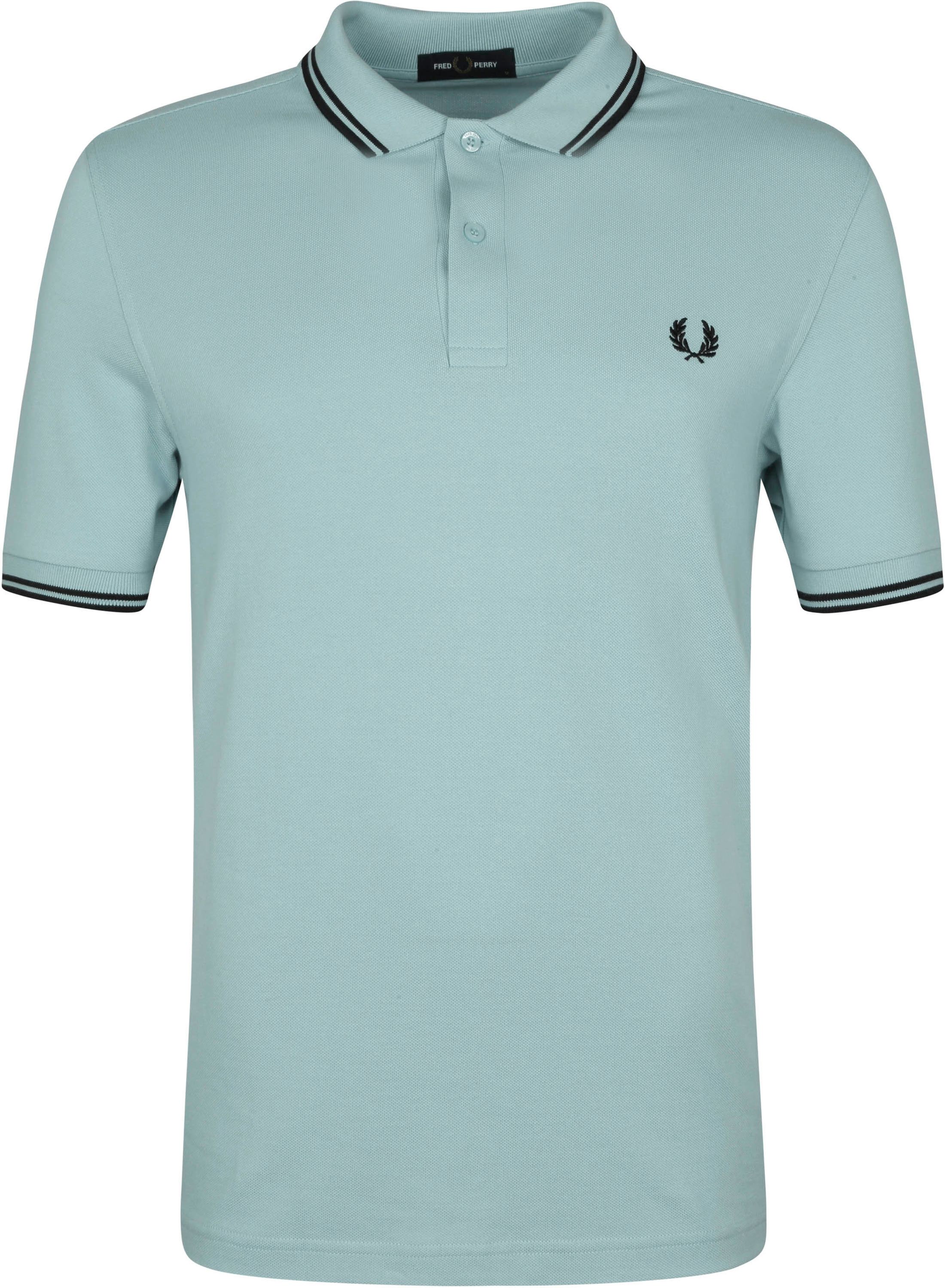 Fred Perry Polo Shirt Twin Tipped M3600 Silver Light blue Blue size L