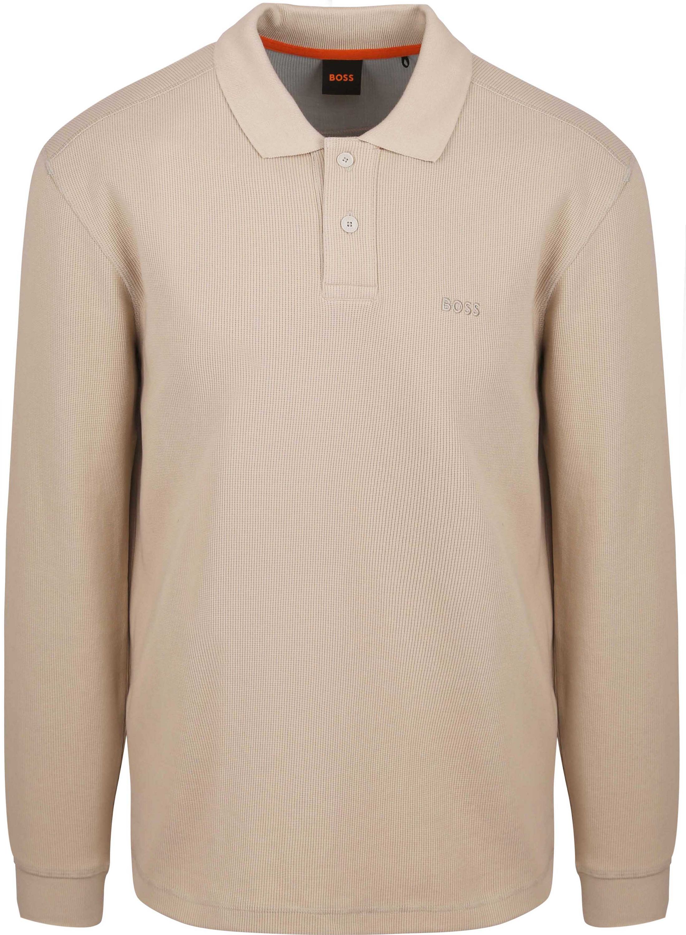 BOSS Petempestolong Long Sleeve Polo Shirt Beige order online | 50520710-271 | Suitable Greece