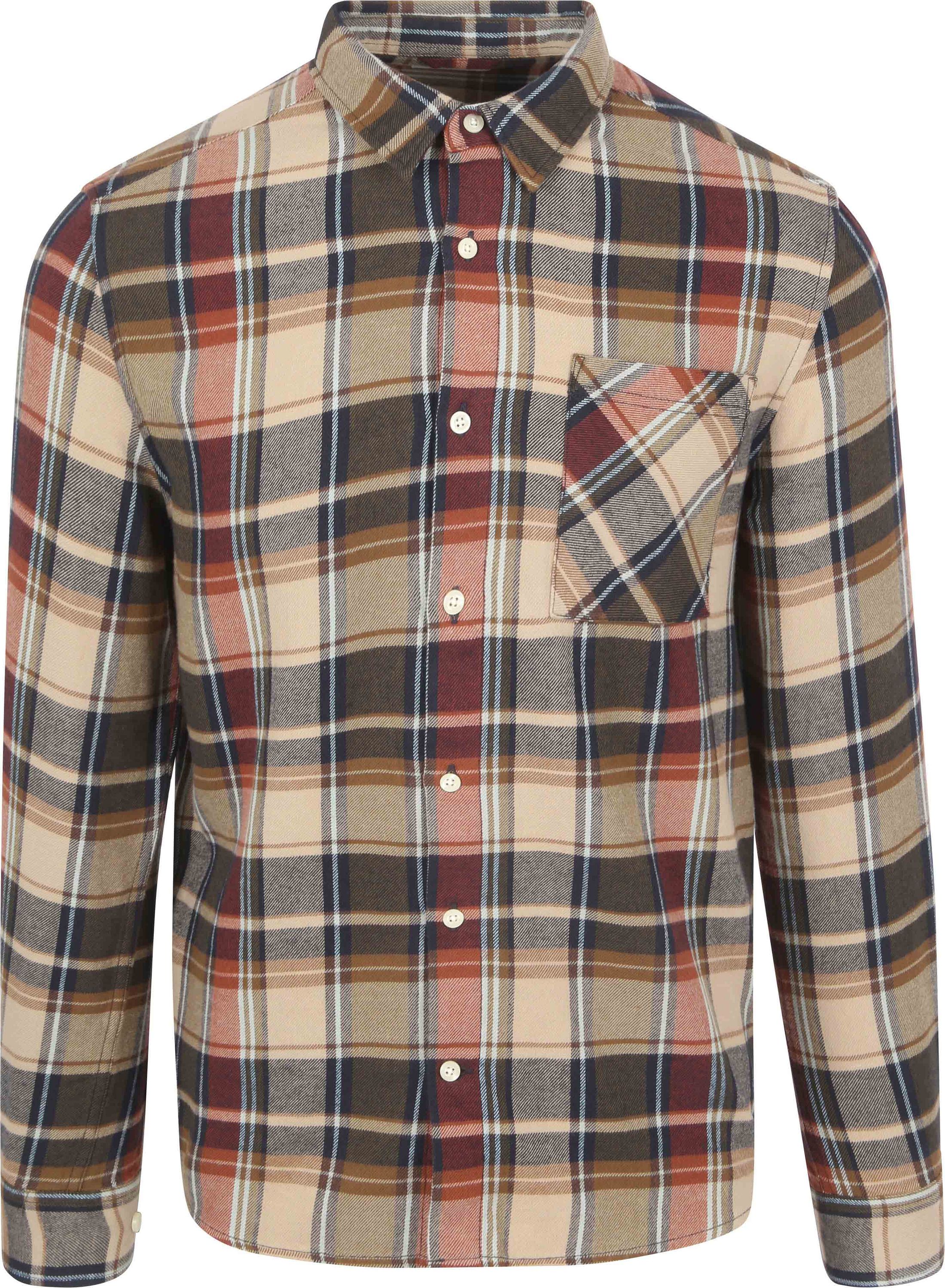 KnowledgeCotton Apparel Shirt Flanel Checks Beige order online | 90952-7032 | Suitable Norway