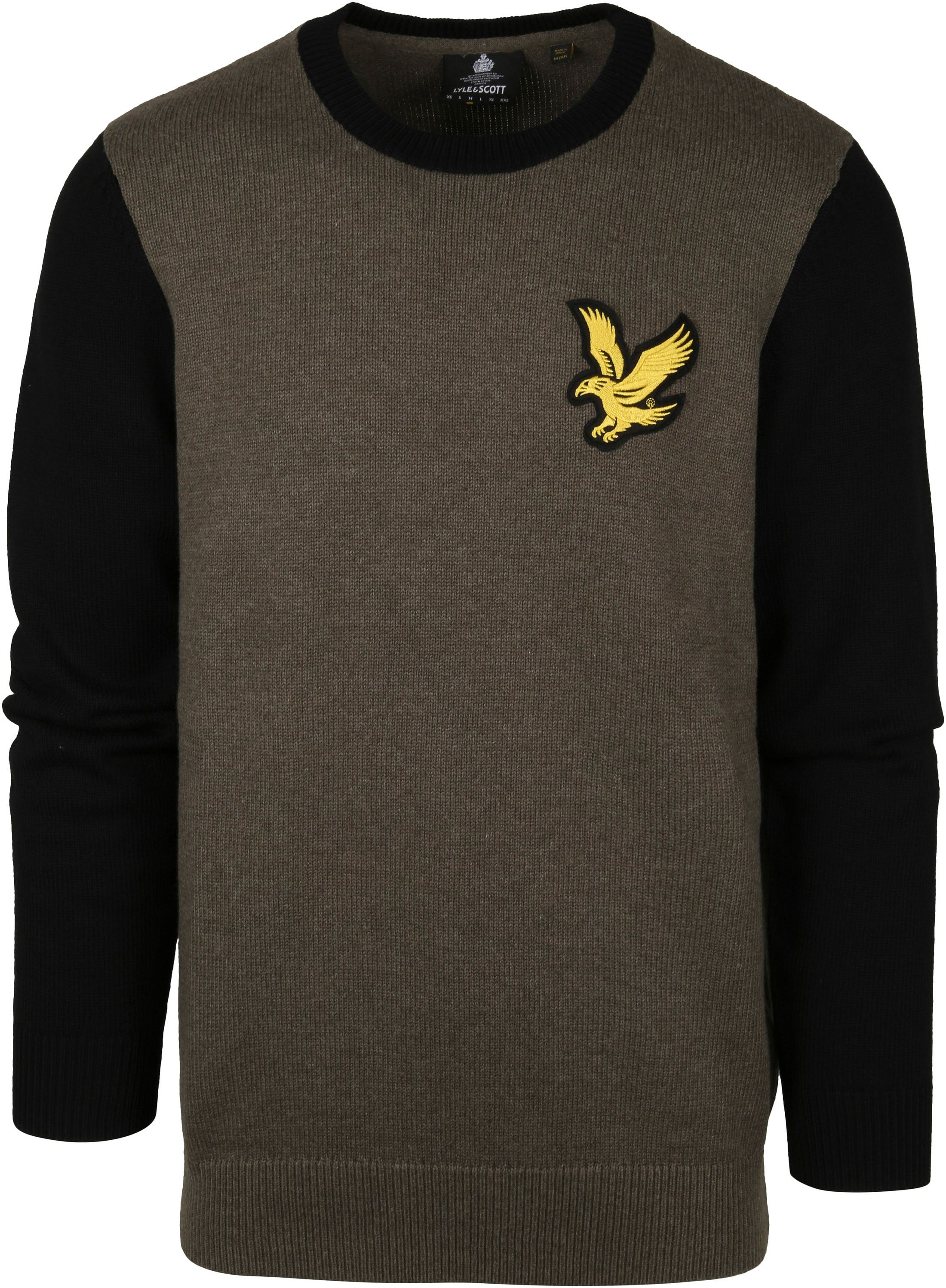 Lyle & Scott Sweater Logo Olive Green order online | KN1700V