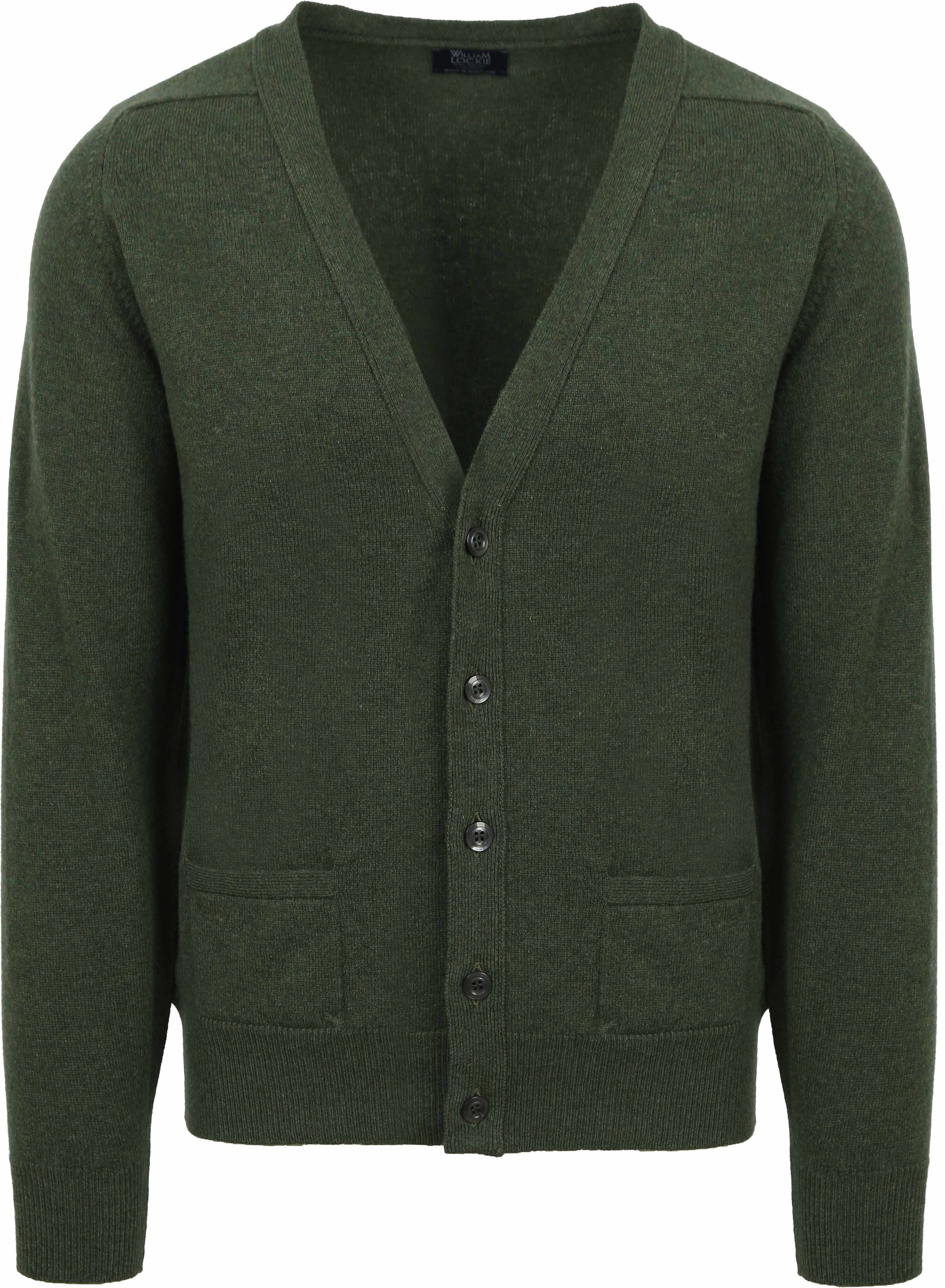 William Lockie Lambswool Cardigan Dark Green order online | 7093 Rosemary/Green | Suitable Greece