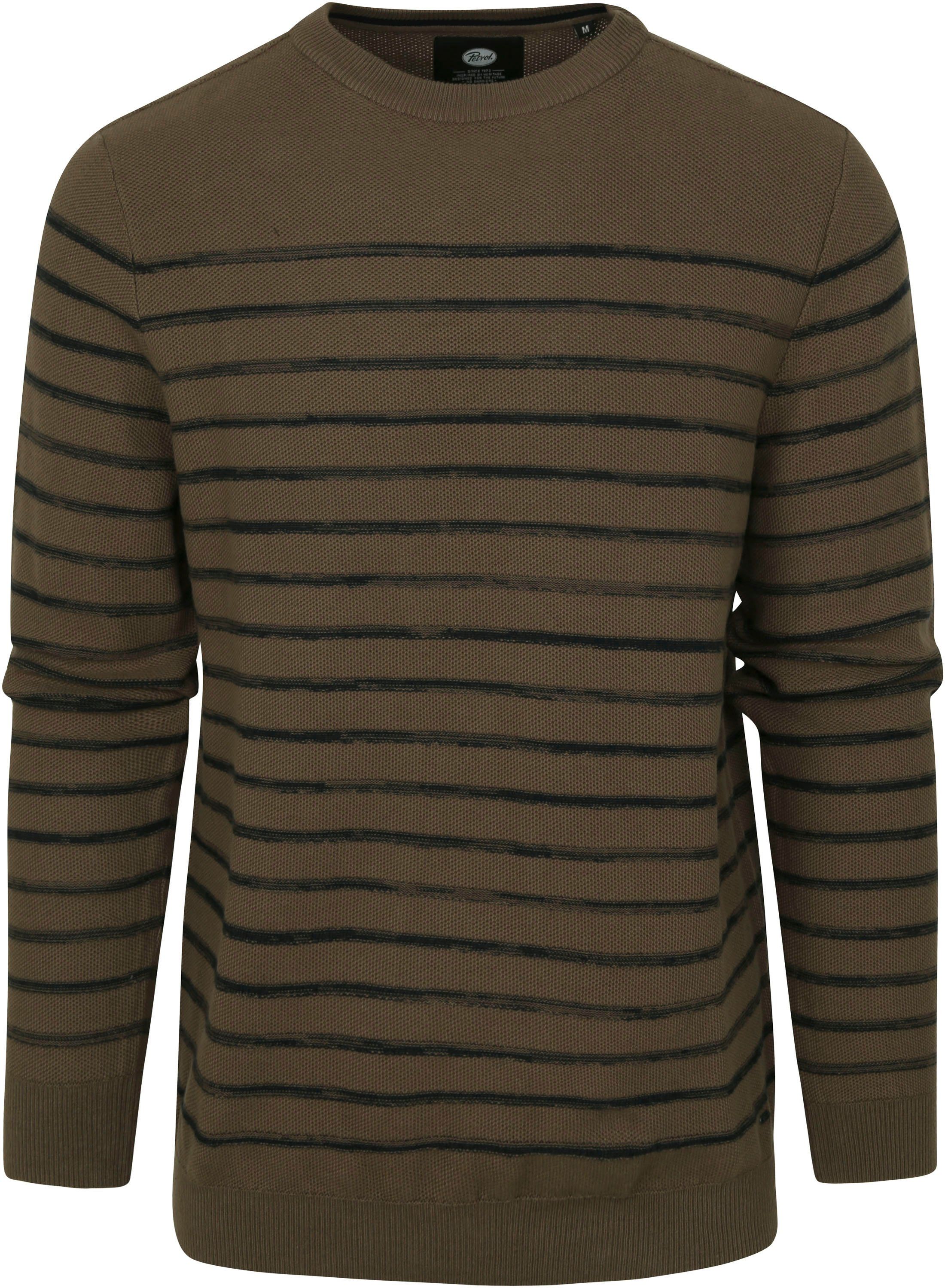 Petrol Sweater Stripe Dark Green Dark Green size 3XL