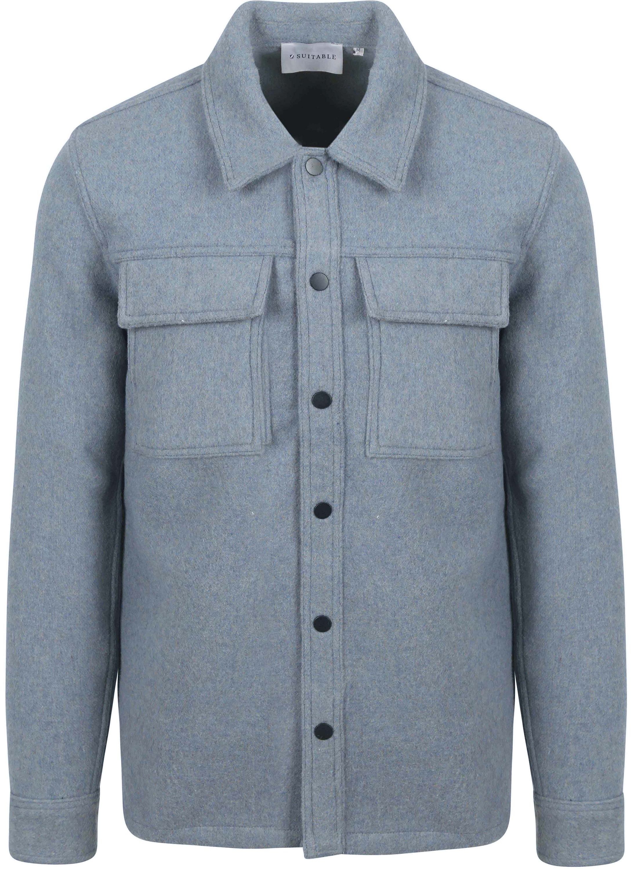 Suitable Overshirt Wool Blend Blue OVSH-WM-STBL-24W01 order online | Suitable