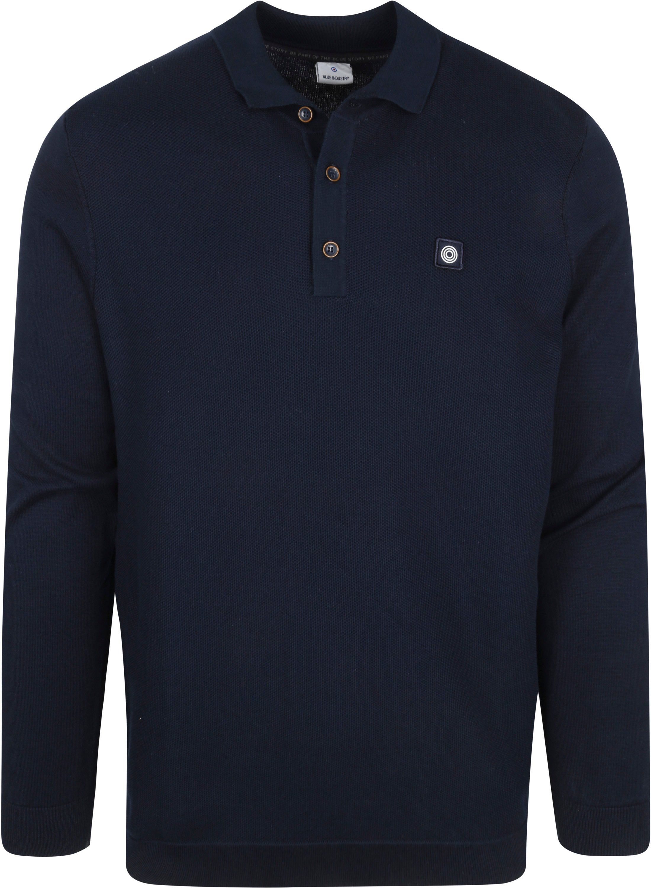 Industry LS Polo Shirt Dark Dark Blue Blue size L