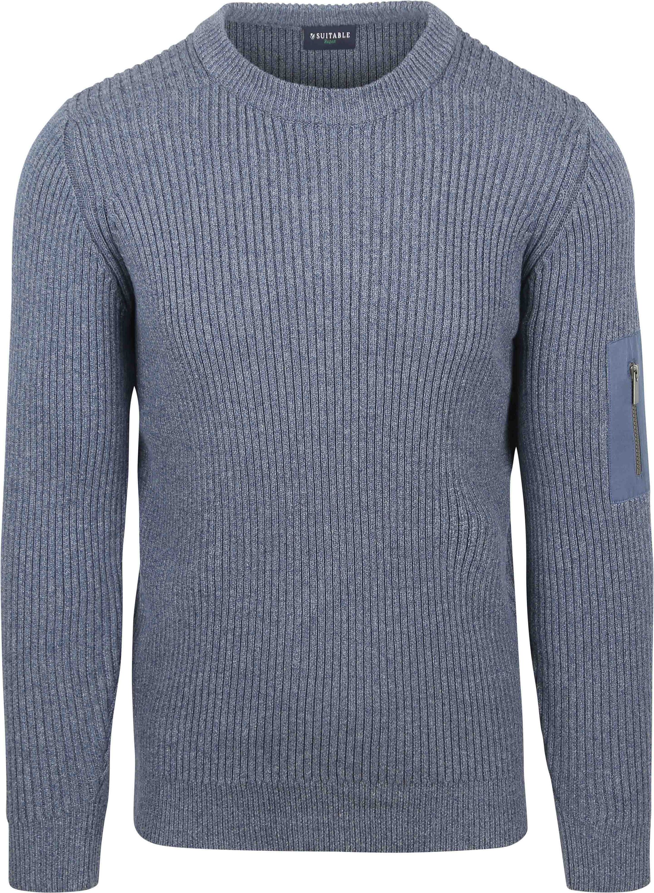 Suitable Mou Pull Bleu Mélanger RSP-PUMOUCREW-DN commander en ligne | Suitable