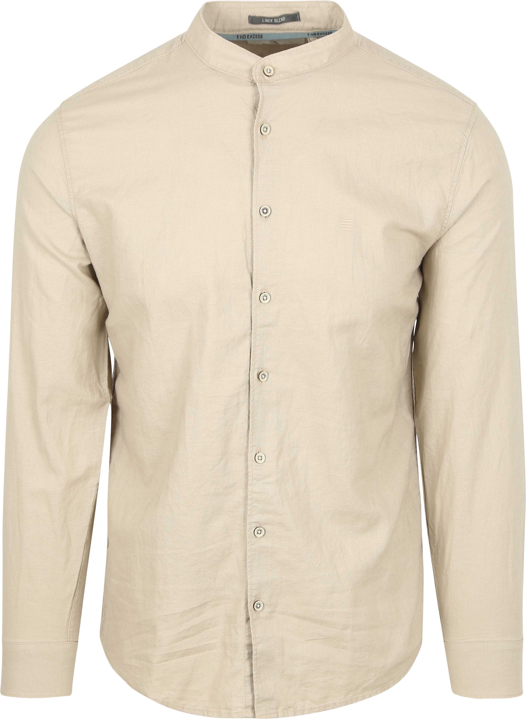 No Excess Overhemd Linnen Blend Beige 27470218SN-310 kopen | Suitable