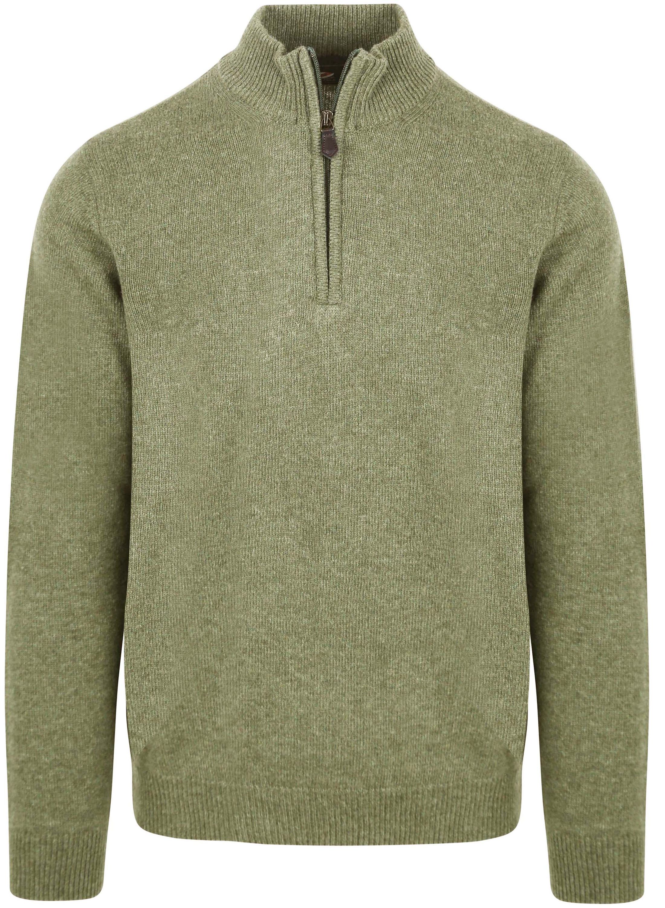 Suitable Half Zip Pullover Lambswool Light Green LMBS-Z-24 kl 159 Green Tea order online | Suitable