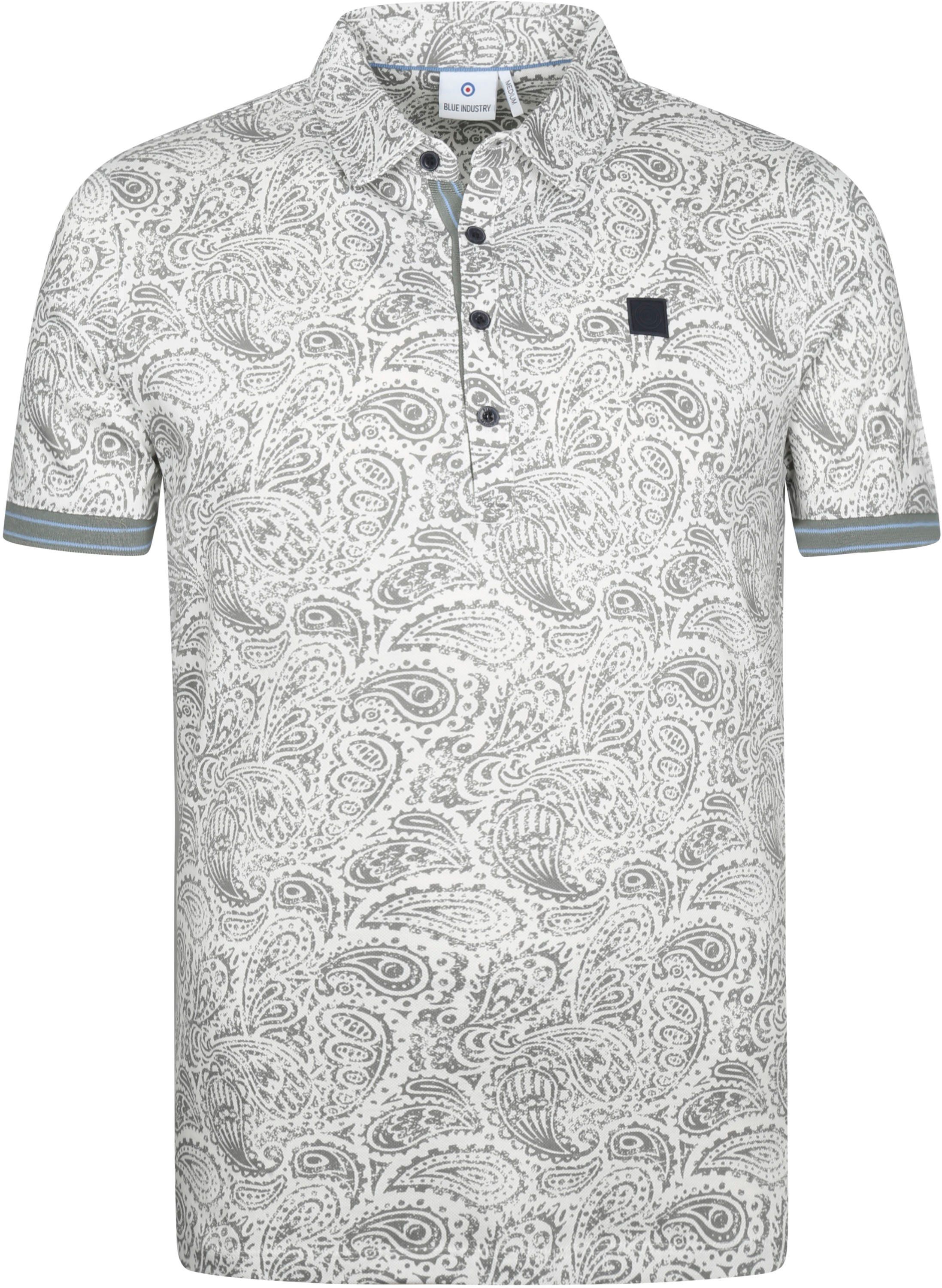 Blue Industry M25 Polo Shirt Paisley Green size L