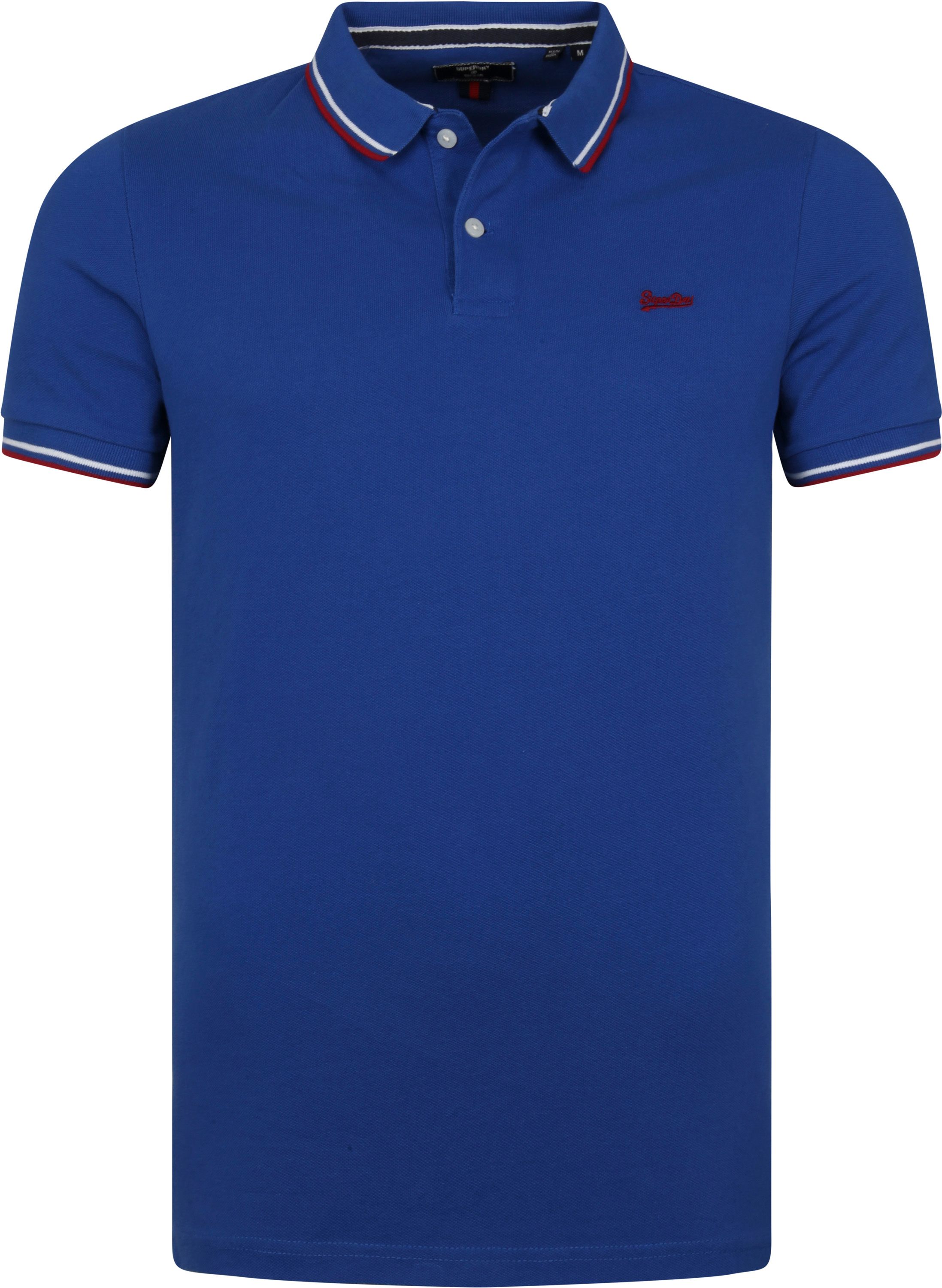 Superdry Classic Polo Shirt Pique Logo Blue Dark Blue size L