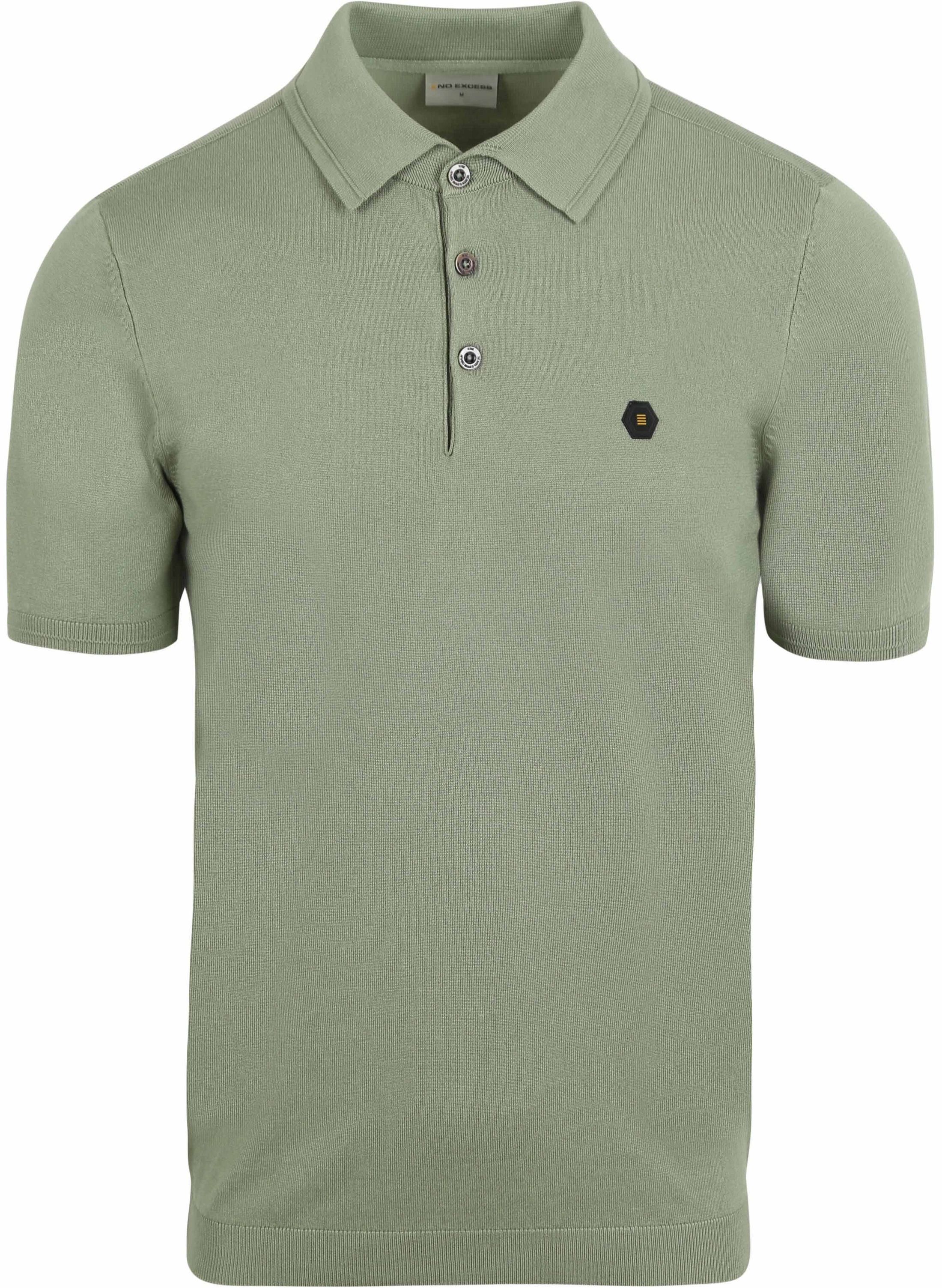 No Excess Knitted Polo Shirt Green 27210351-050 order online | Suitable