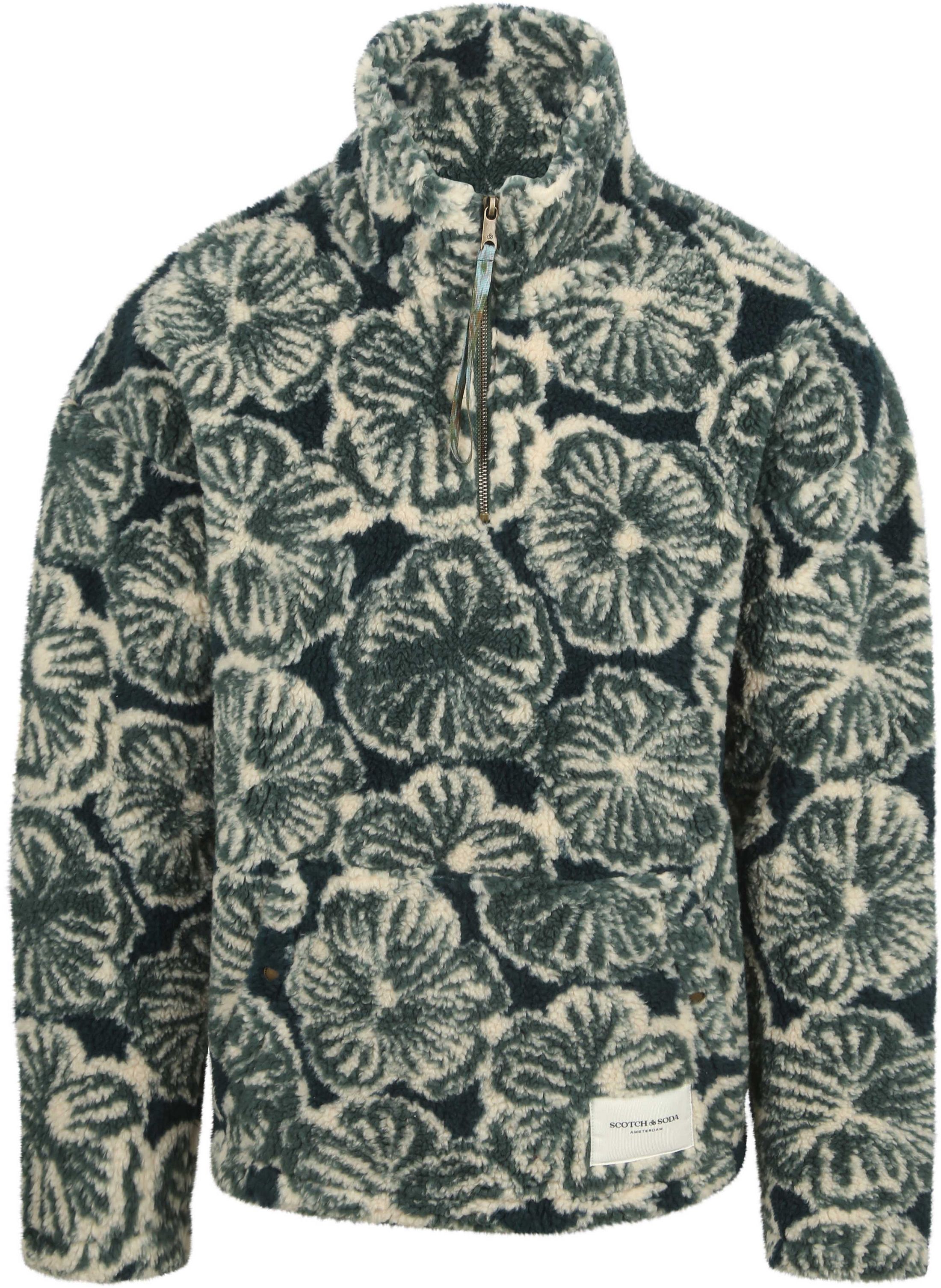 Scotch and Soda Polar Fleece Half Zip Pullover Dark Green 178764-301 order online | Suitable