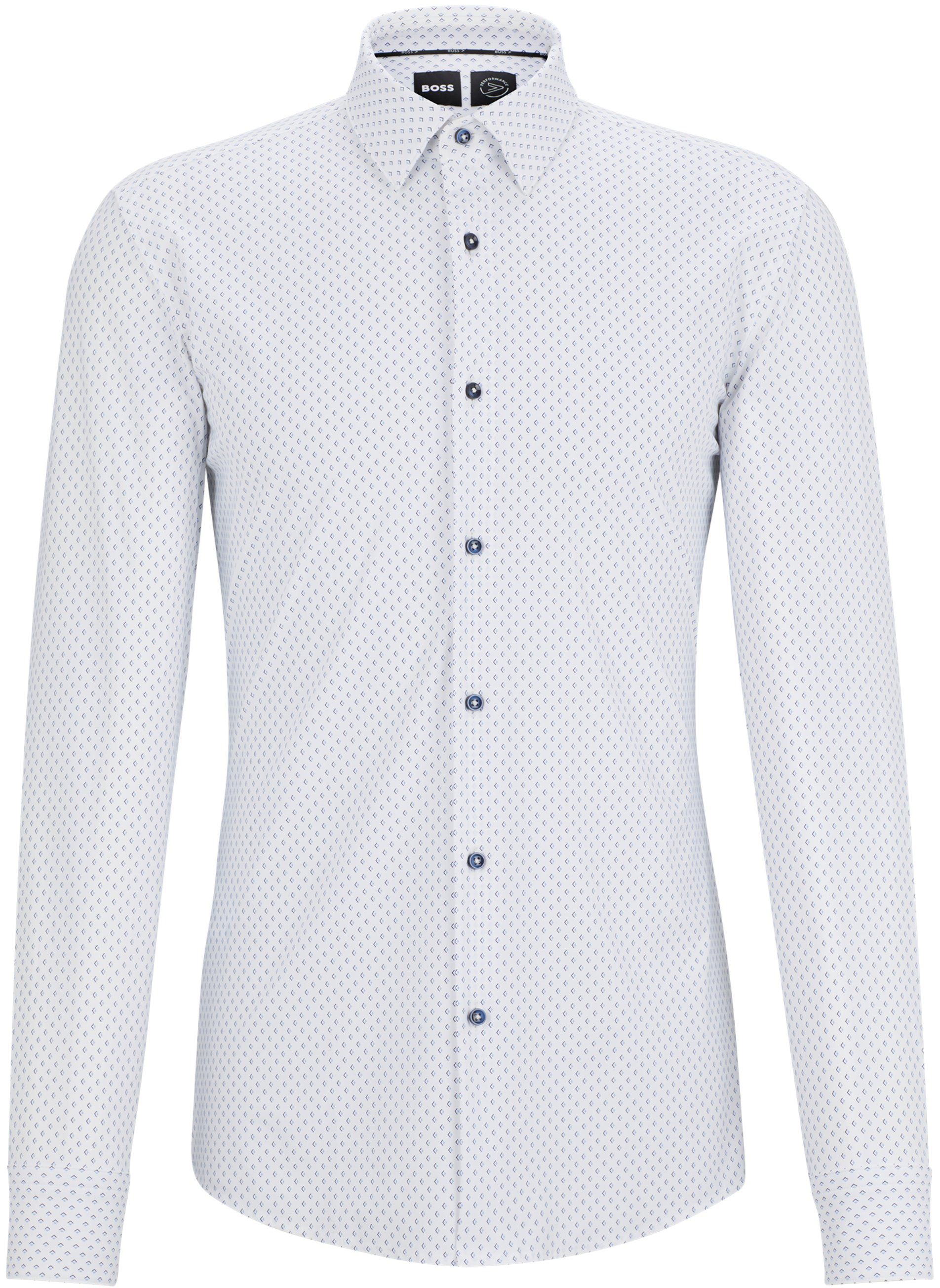 BOSS Hank Shirt Stretch Print White 50520055-100 order online | Suitable
