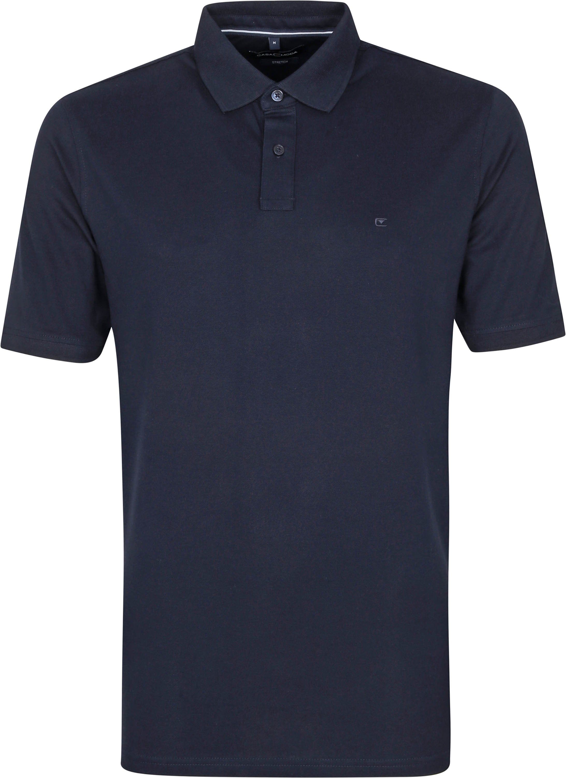 Casa Moda Polo Shirt Stretch Navy Blue Dark Blue size 5XL