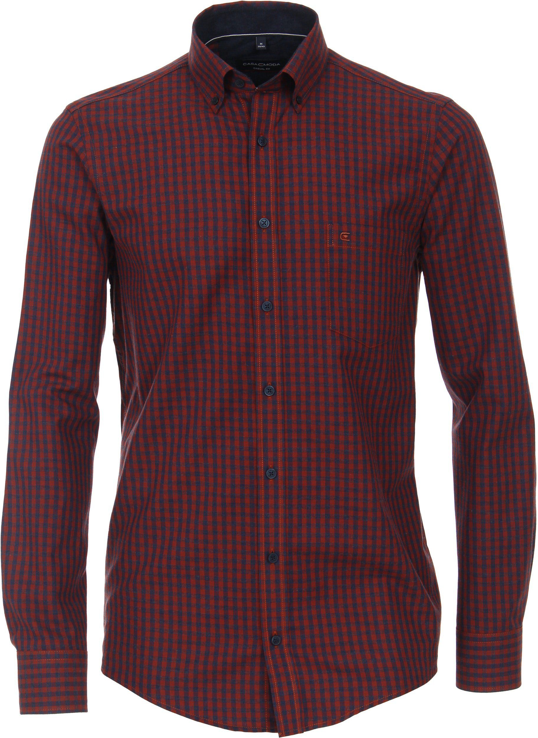 Casa Moda Casual Shirt Checkered Multicolour Red size 4XL