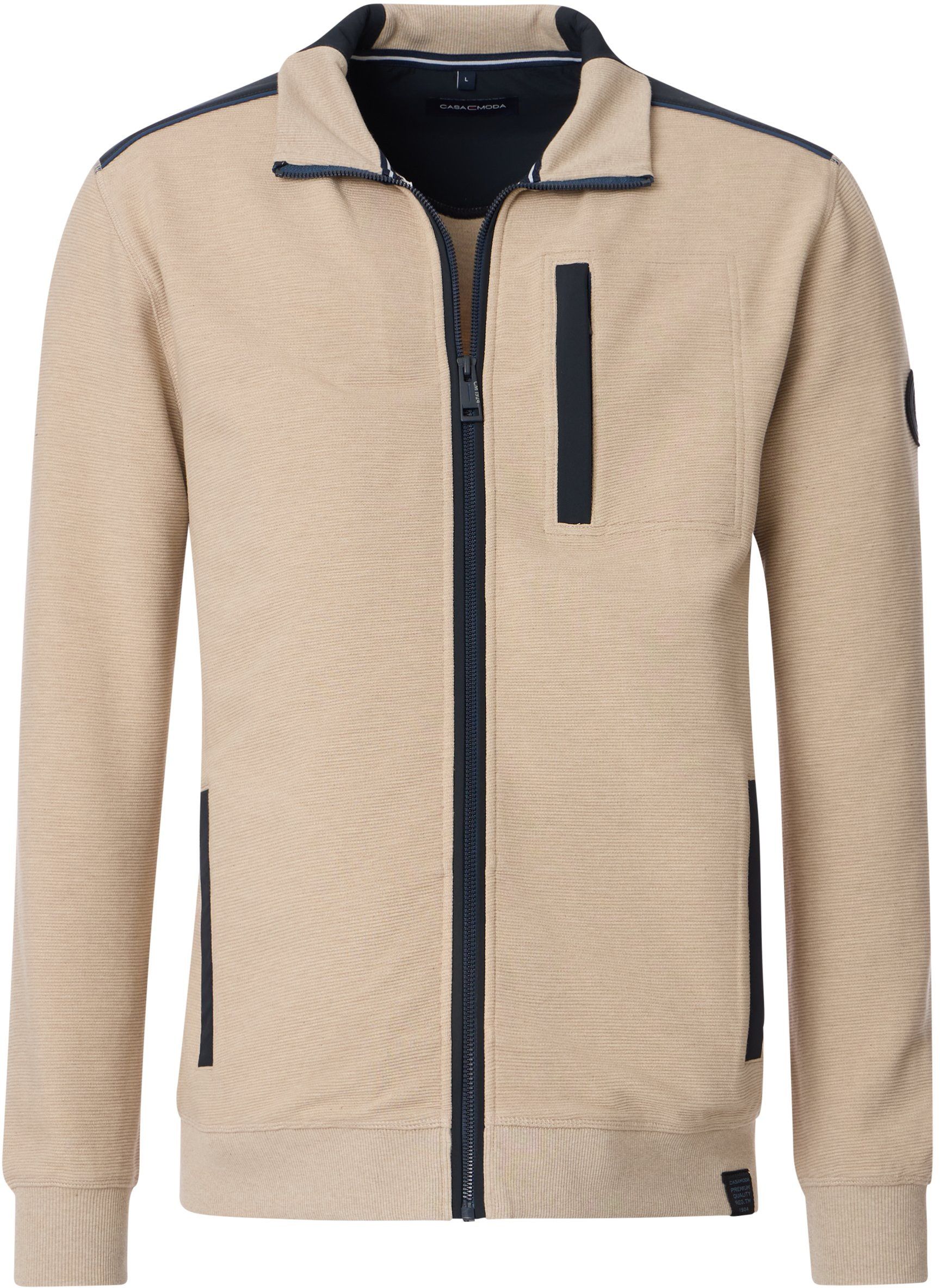 Casa Moda Vest Zip Beige 444303500-657 kopen | Suitable