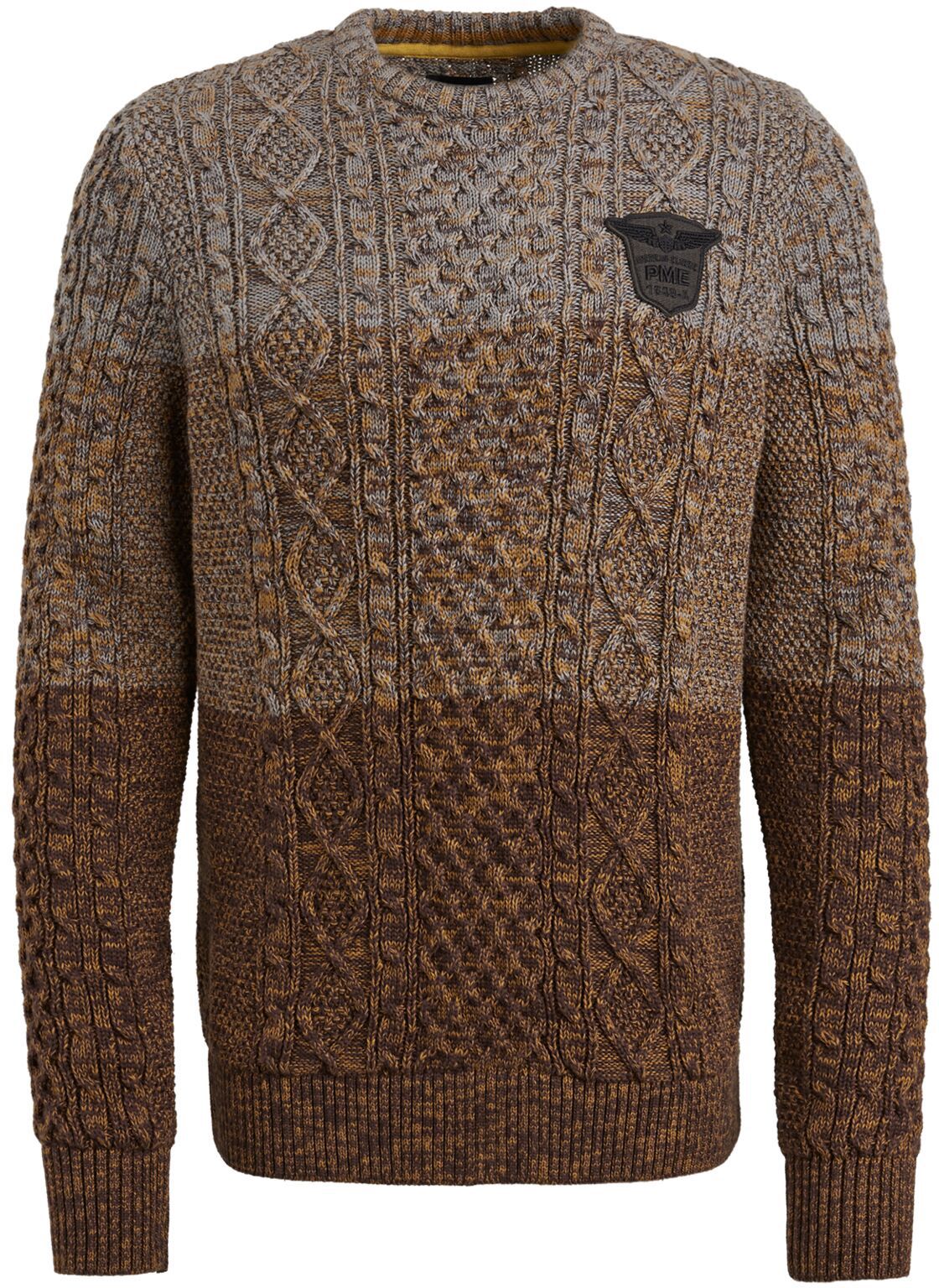 PME Legend Sweater Melange Brown PKW2310305-8196 order online | Suitable