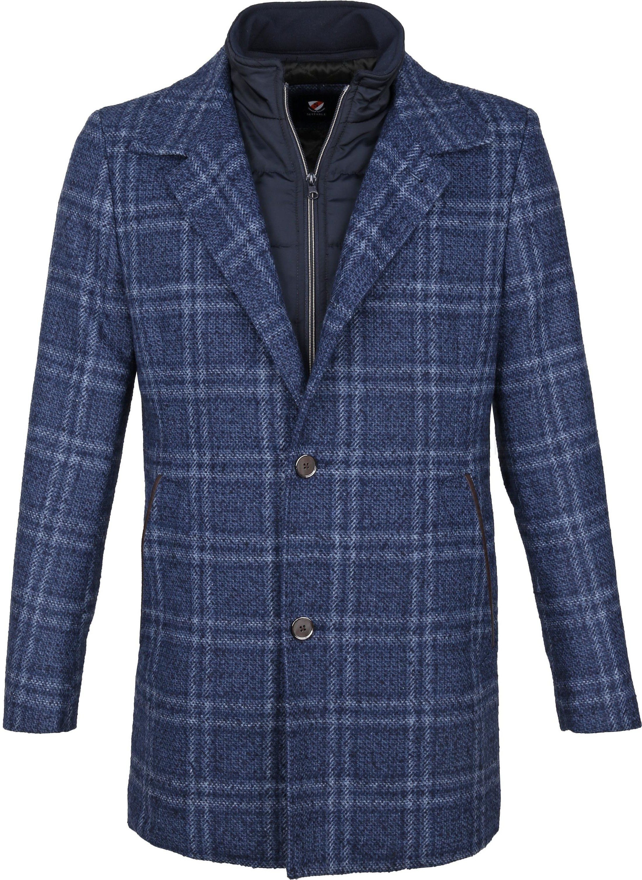 Suitable Geke Coat Check Blau Blue size 38-R