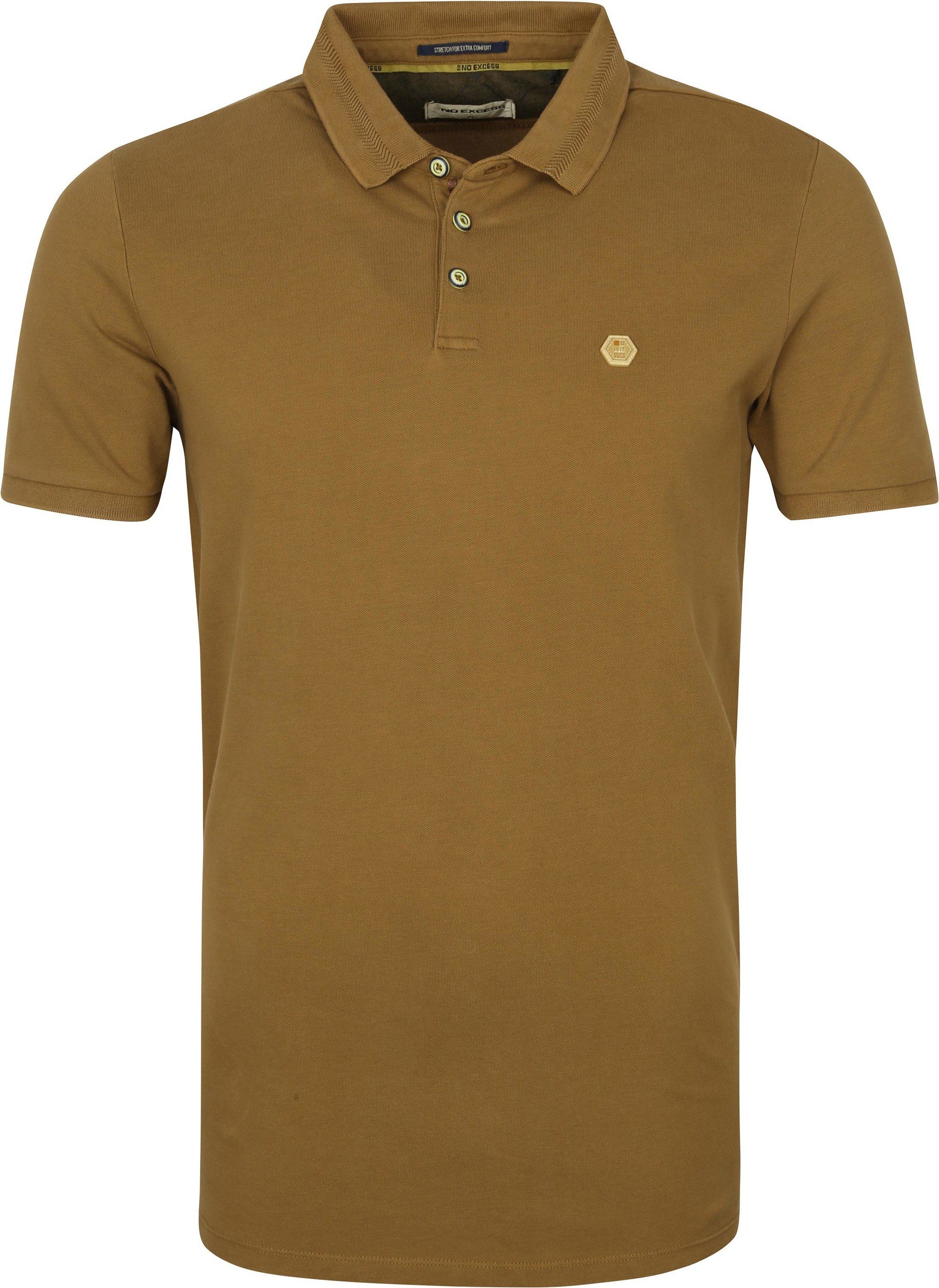 No-Excess Polo Shirt Stone Washed Olive Green size M