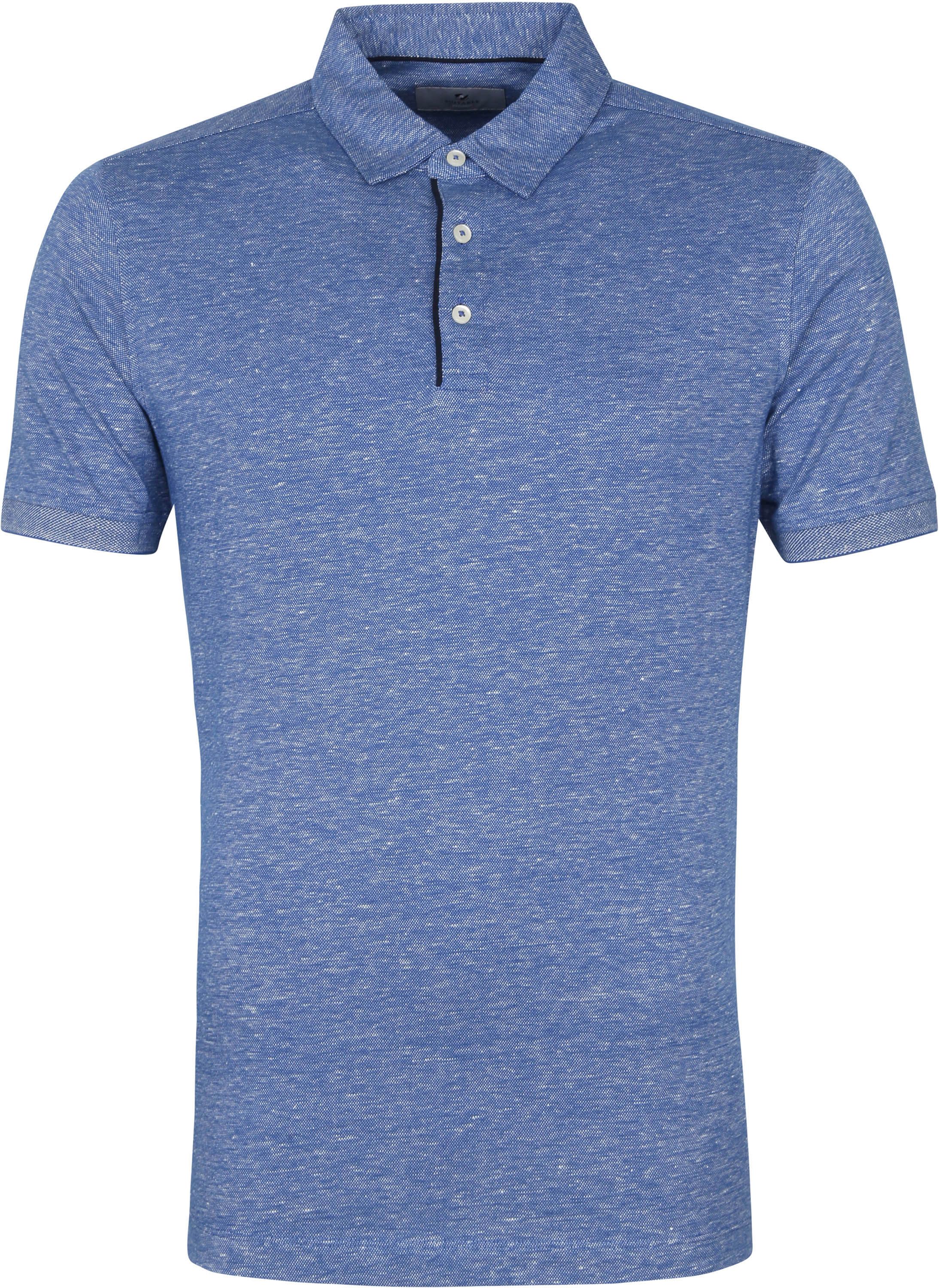 Suitable Prestige Melange Polo Shirt Indigo White Blue size 3XL