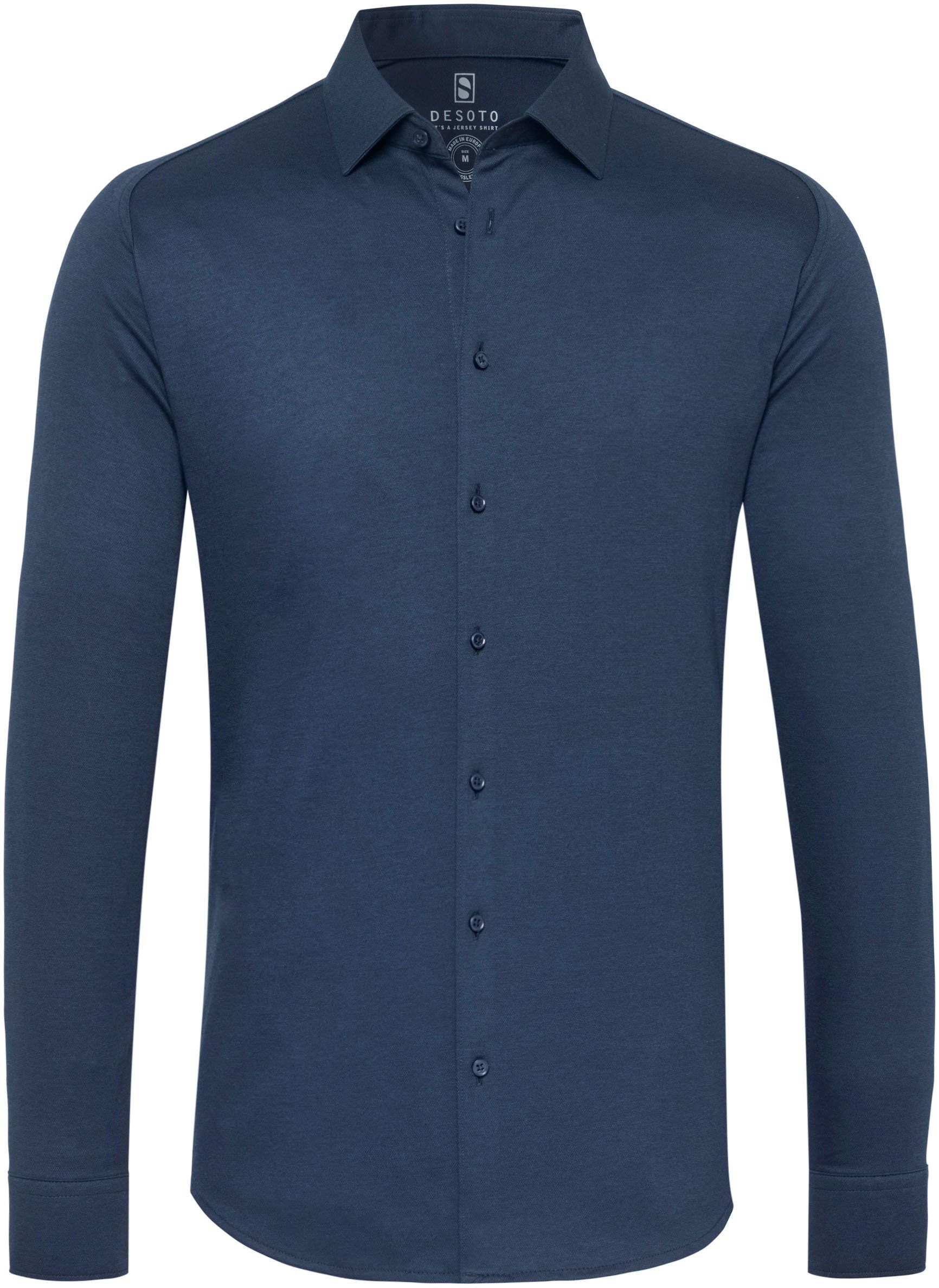 Desoto Shirt Non Iron Modern Kent Indigo Blue Dark Blue size 3XL