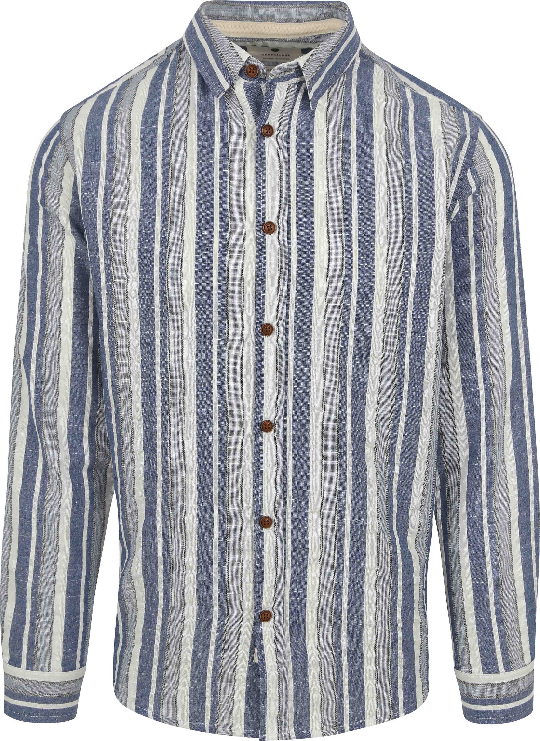Anerkjendt Shirt Leif Stripes Blue order online | 901432-0528 | Suitable Spain