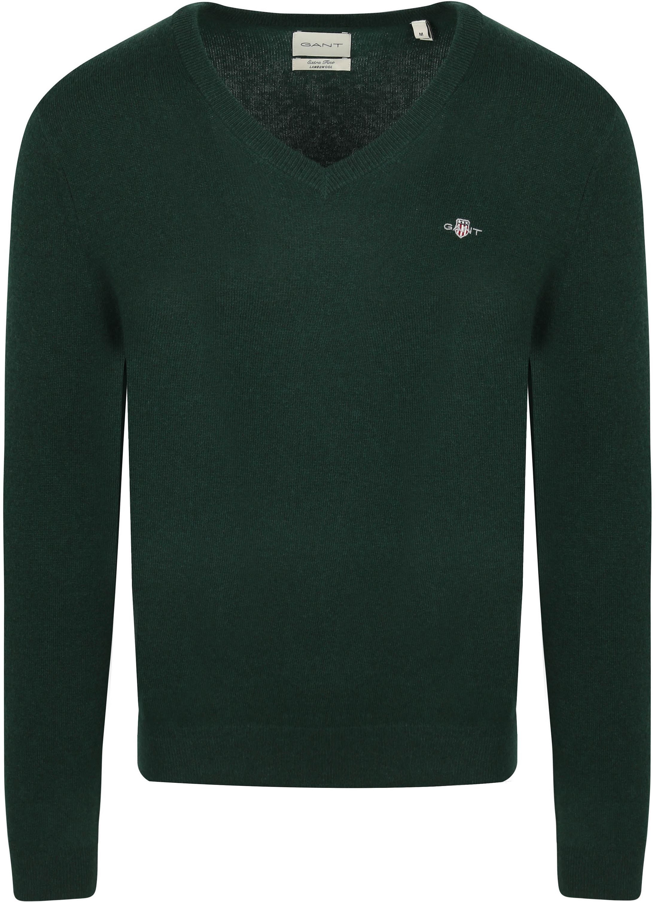 Gant Pullover V-Neck Wool Blend Dark Green 8050274-374 order online | Suitable