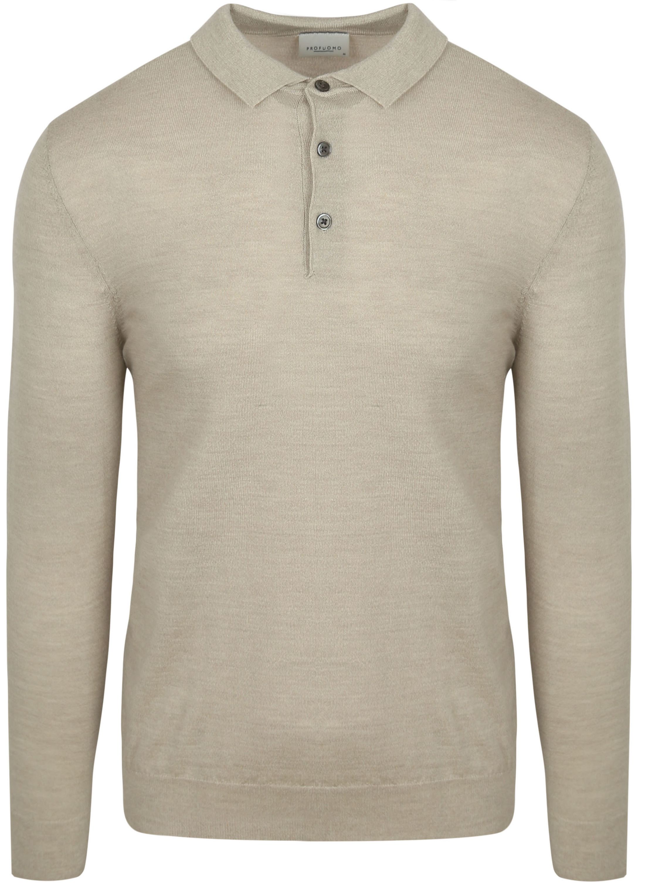 Profuomo Longsleeve Polo Laine Merino Beige PPWJ30002F-F commander en ligne | Suitable