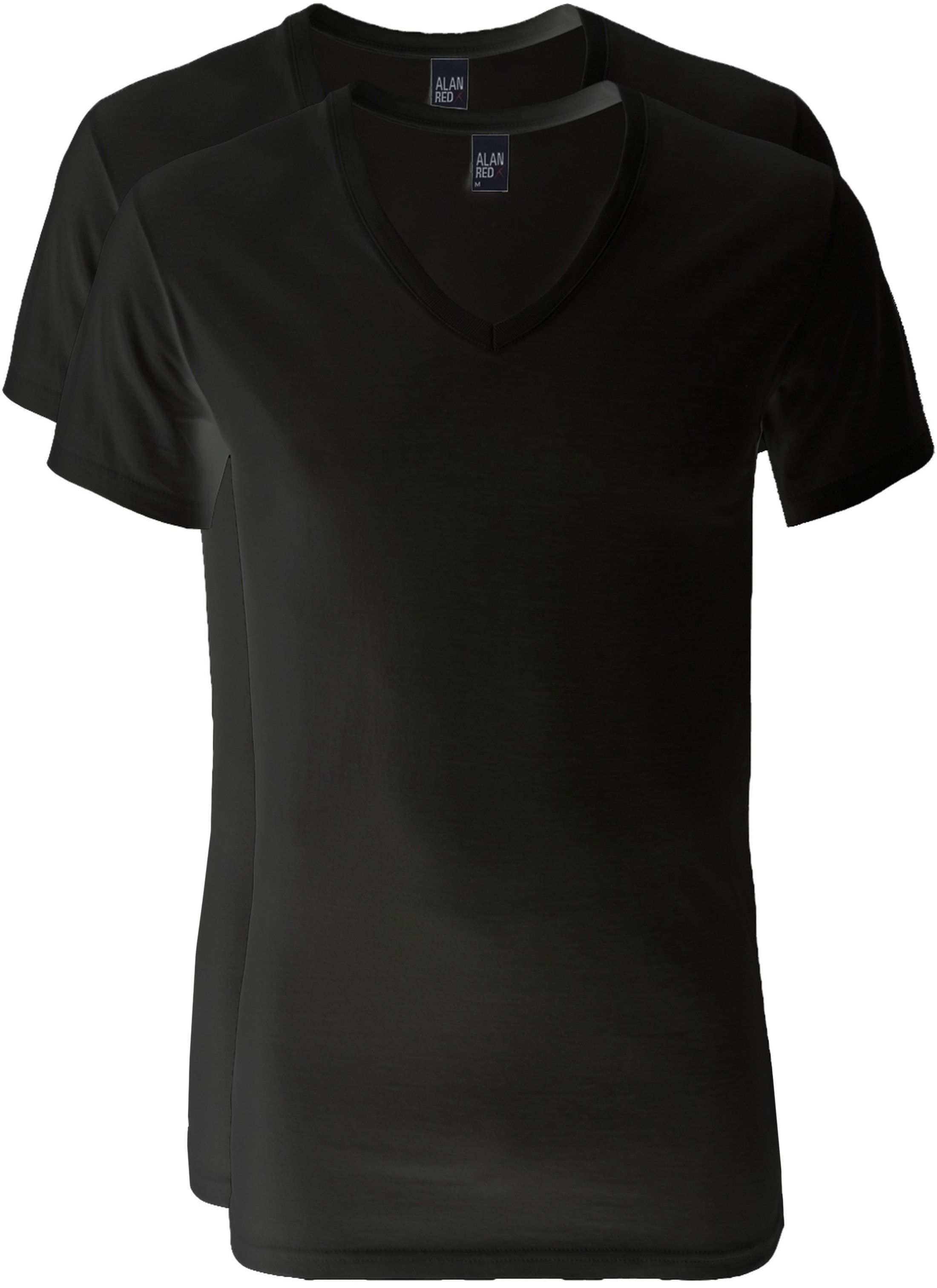 Alan Red V-Neck Dean T-Shirt (2Pack) Black size M