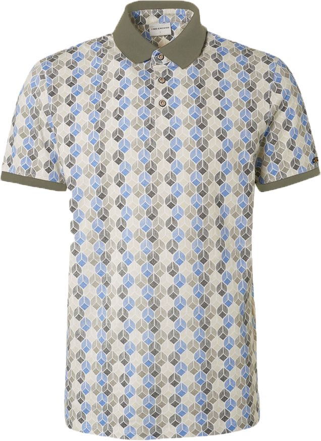 No Excess Poloshirt Druck Blau Grün 20370415-137 kaufen | Suitable