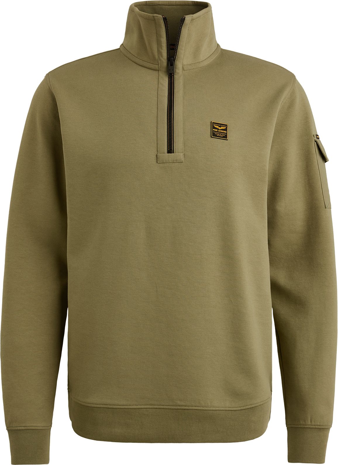 PME Legend Half Zip Sweater Interlock Jersey Olive order online | PSW2508423-6379 | Suitable Lithuania