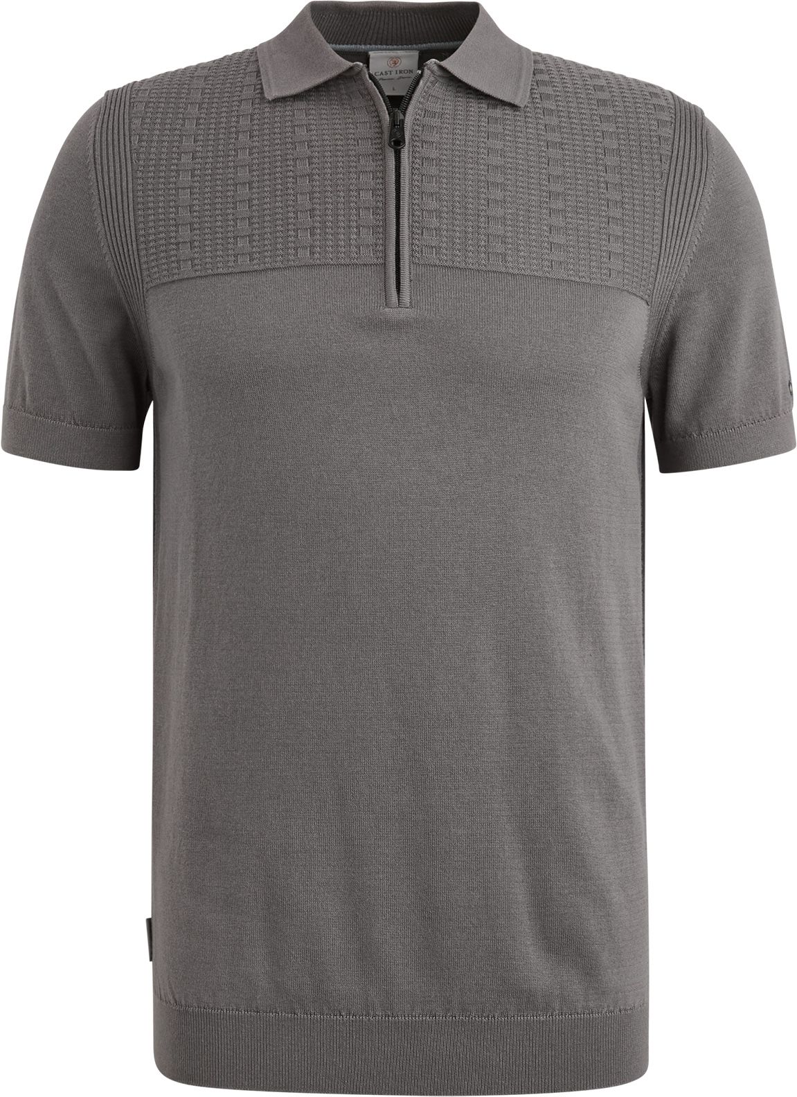 Cast Iron Half-Zip Polo Shirt Structure Anthracite CPSS2504885-9133 order online | Suitable