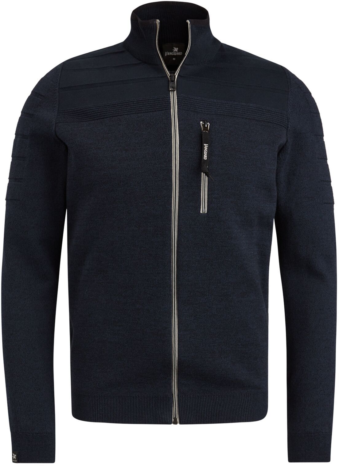 Vanguard Cardigan Mouliné Navy Zipper  VKC2309364-5361 order online | Suitable