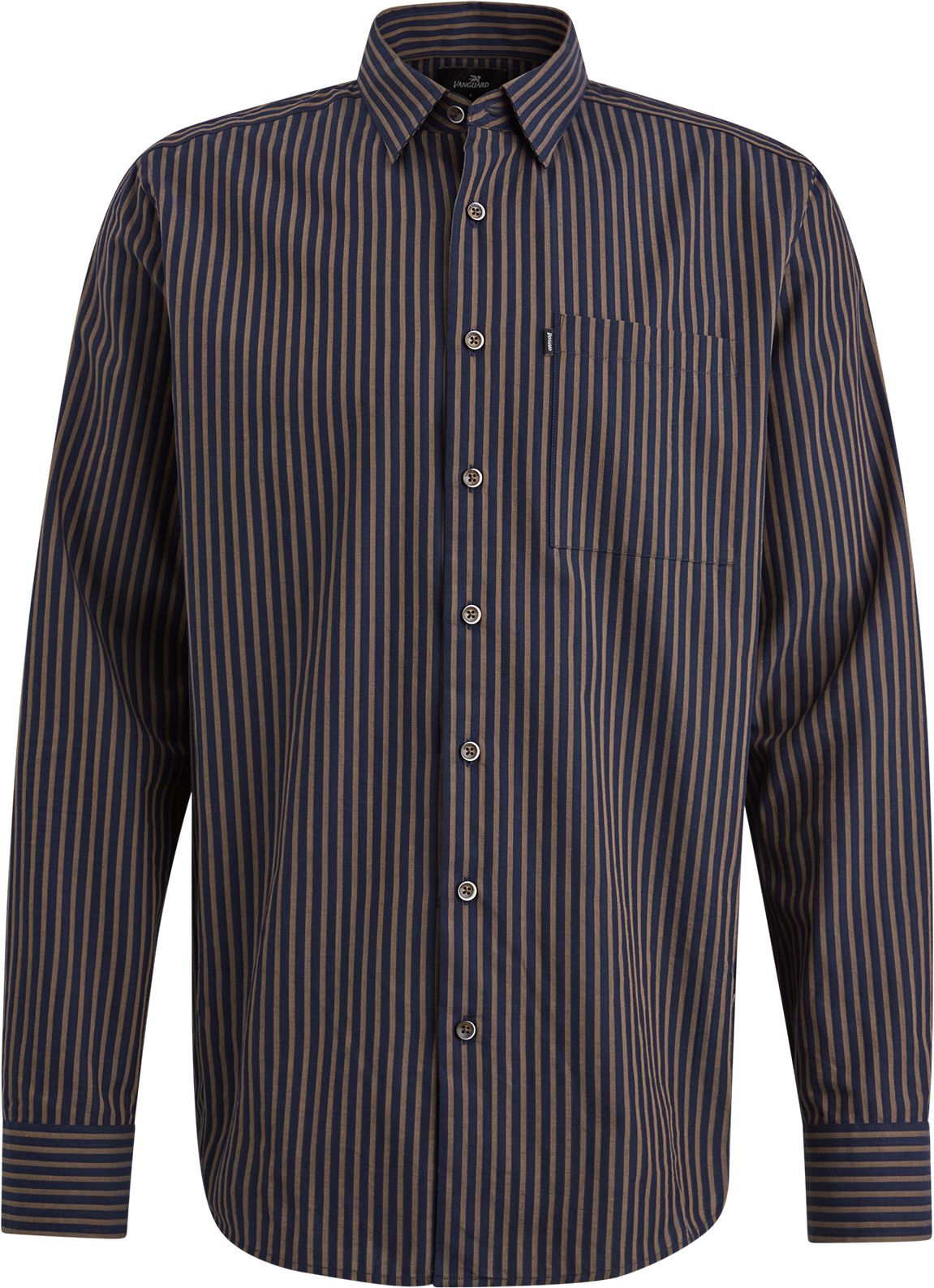 Vanguard Shirt Stripes Navy Brown VSI2409219-5073 order online | Suitable