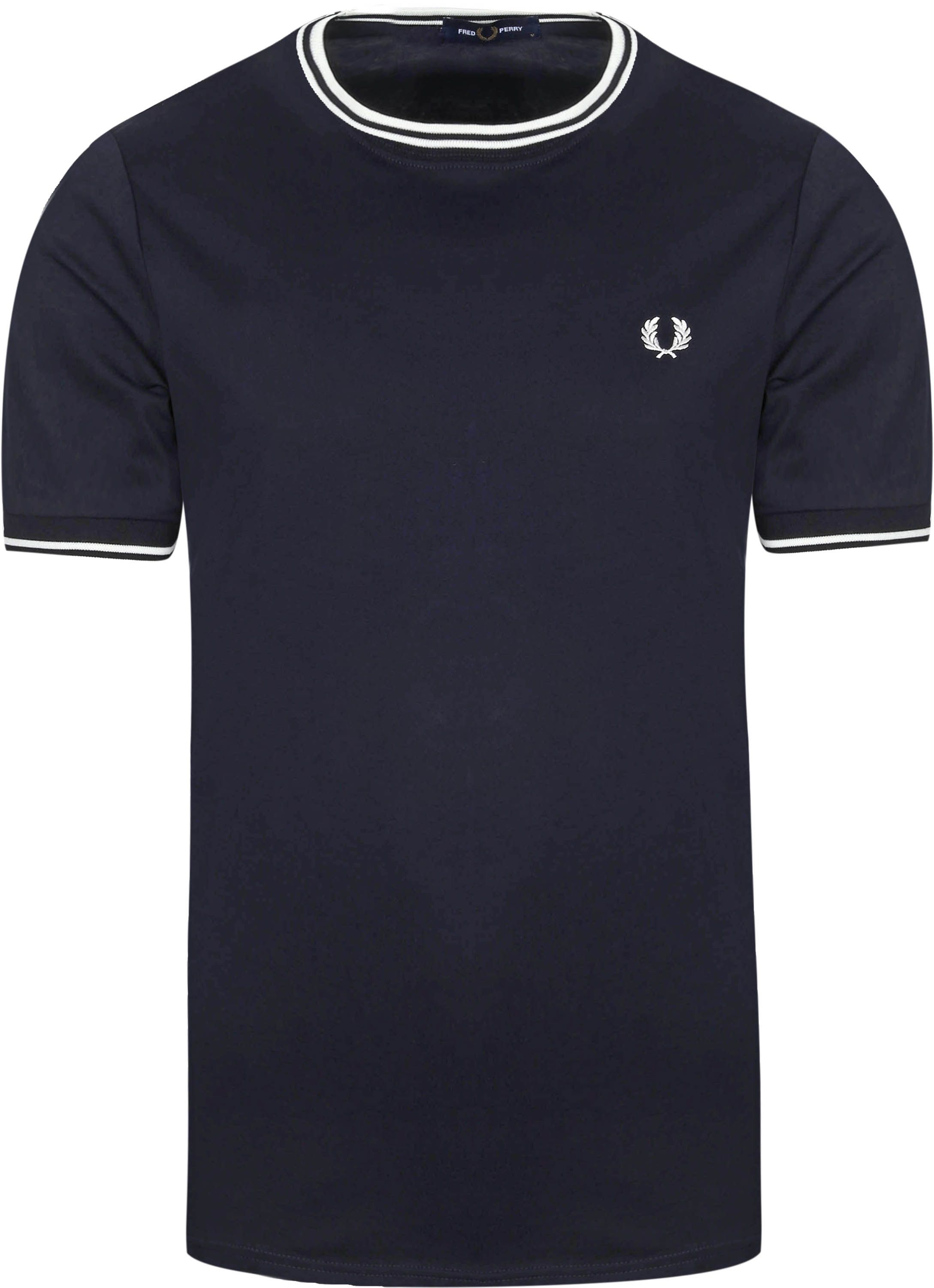 Fred Perry M1588 Twin Tipped T-shirt Donkerblauw M1588-795 kopen | Suitable