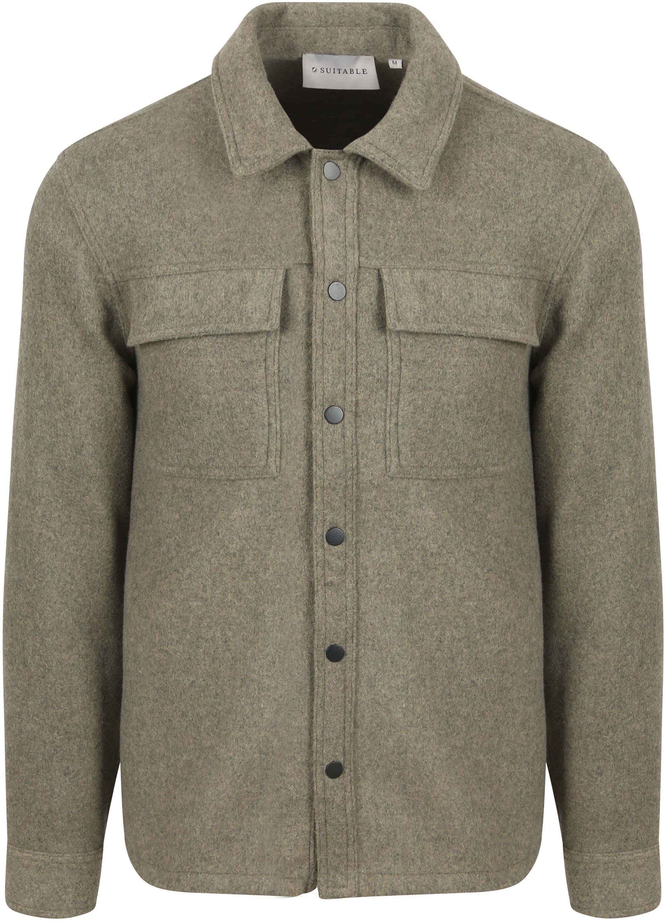 Suitable Overshirt Wool Blend Olive Green OVSH-WM-STBL-24W02 order online | Suitable