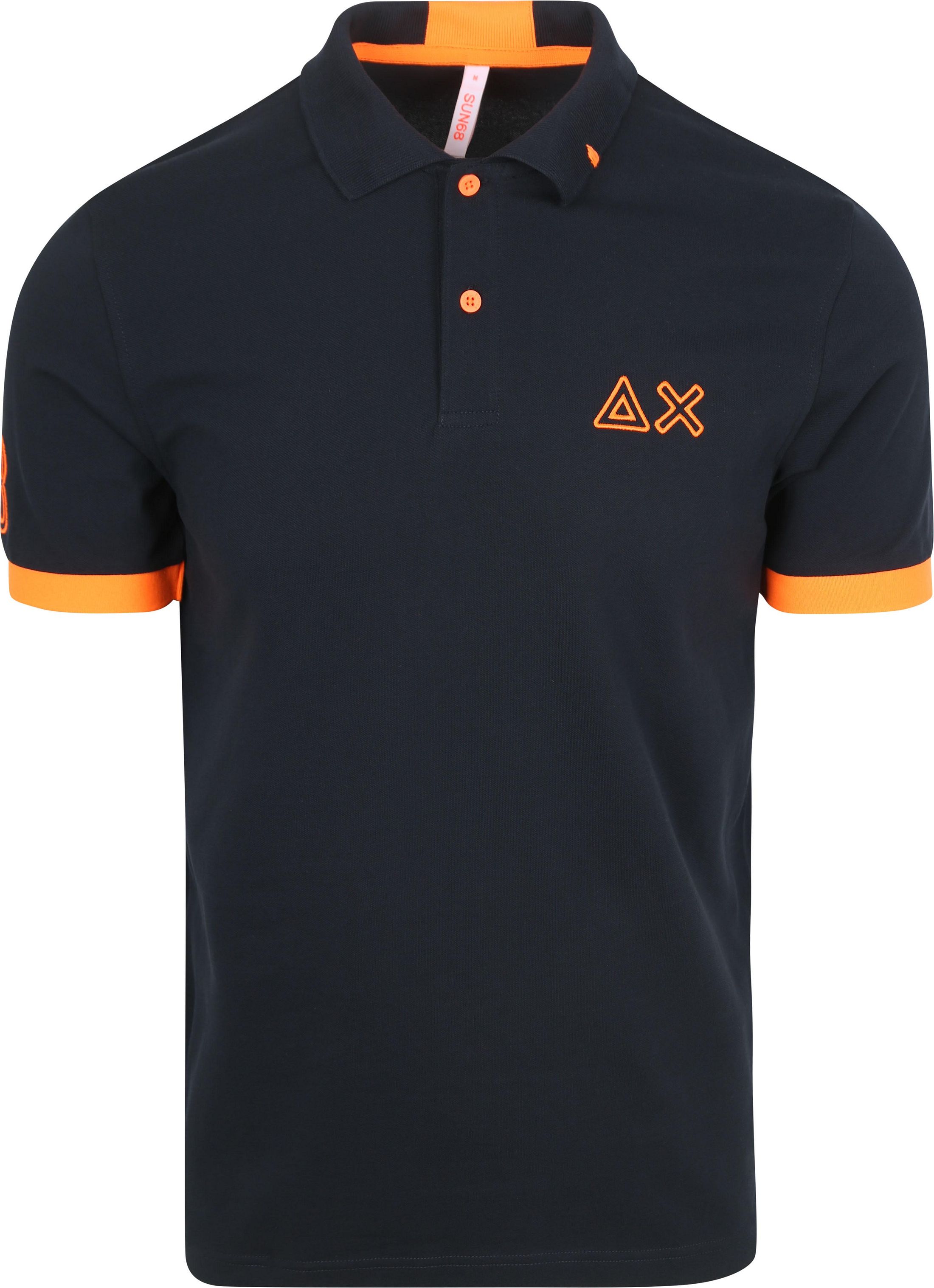 Sun68 Polo Shirt Logo Fluo Navy  A35122-07 order online | Suitable
