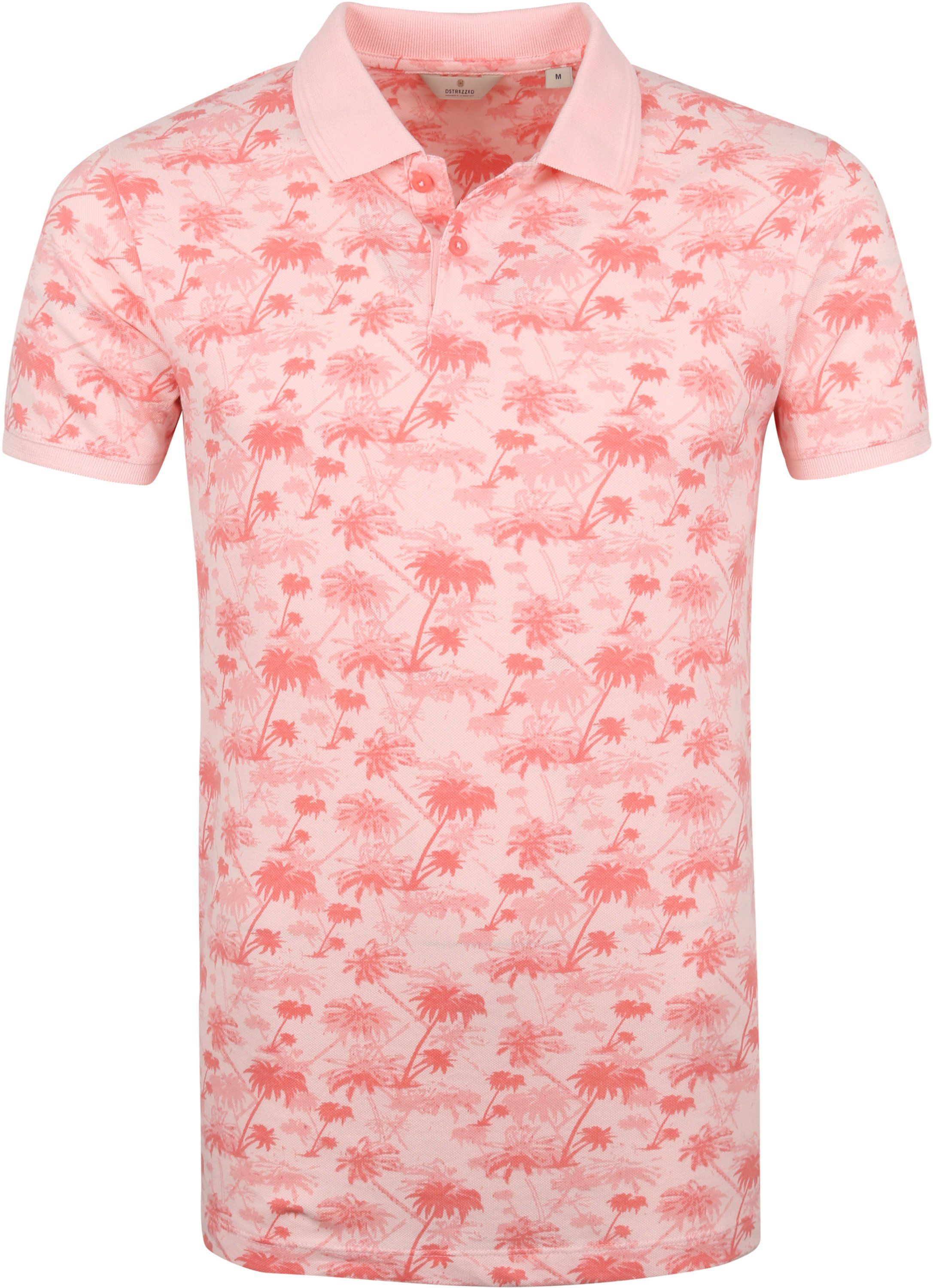 Dstrezzed Pique Polo Shirt Bowie Palm Pink size L