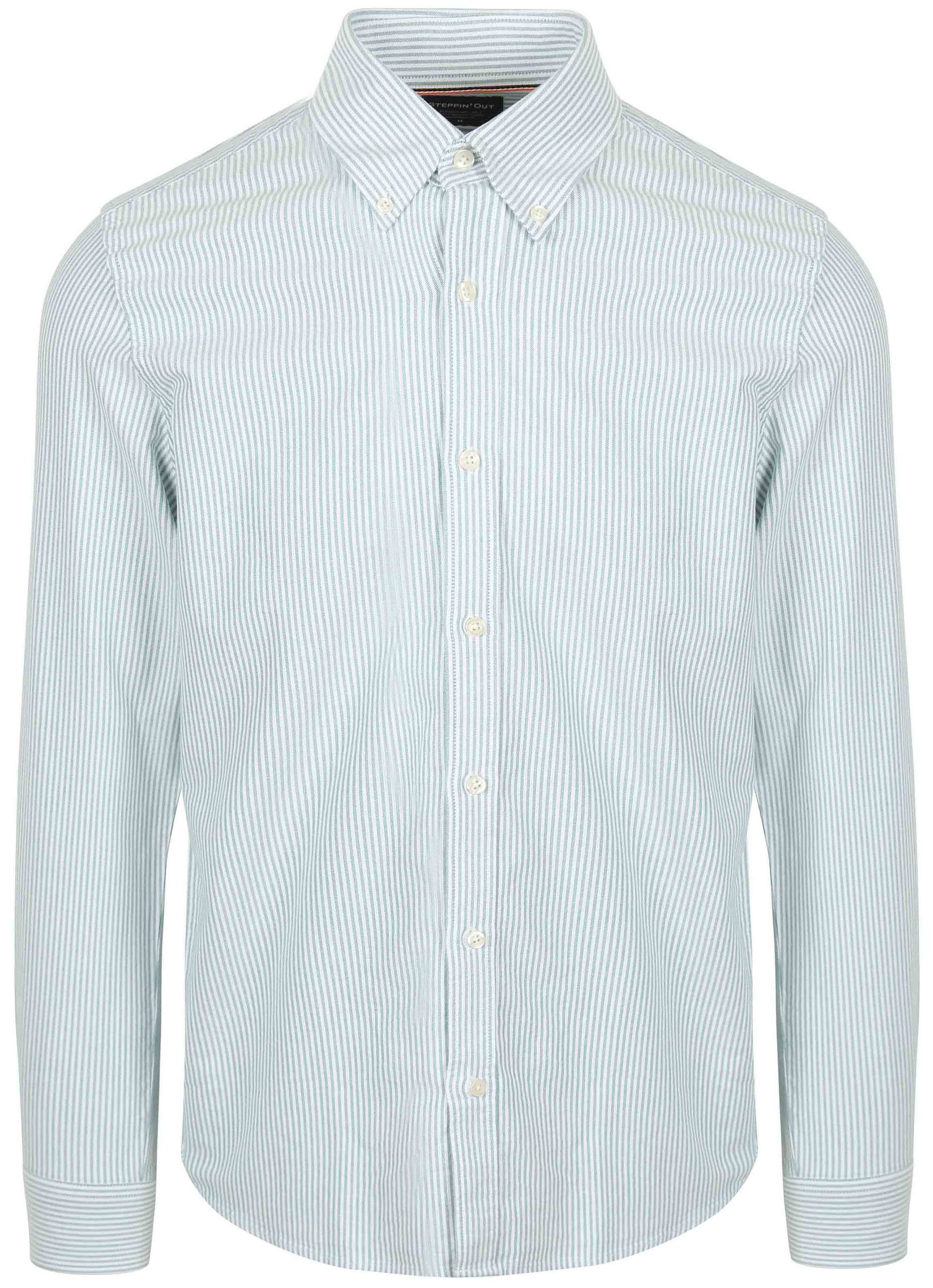 Steppin' Out Shirt Oxford Stripes Light Green order online | SH-OXF-STEP-24.06 | Suitable Lithuania