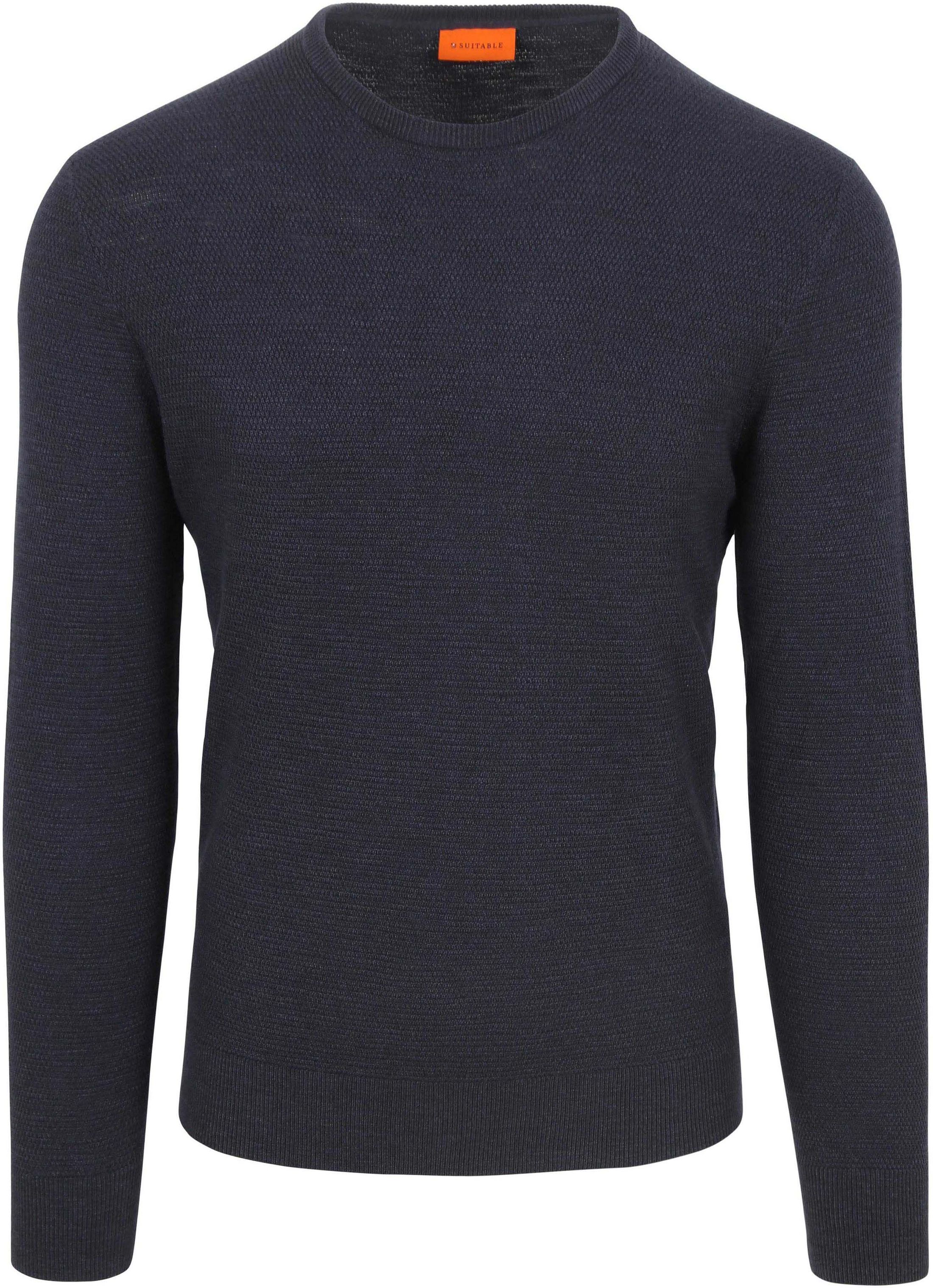 Suitable Pullover Structure Slub Navy PU-O-SLUB-25.02 FCD 32042 navy order online | Suitable