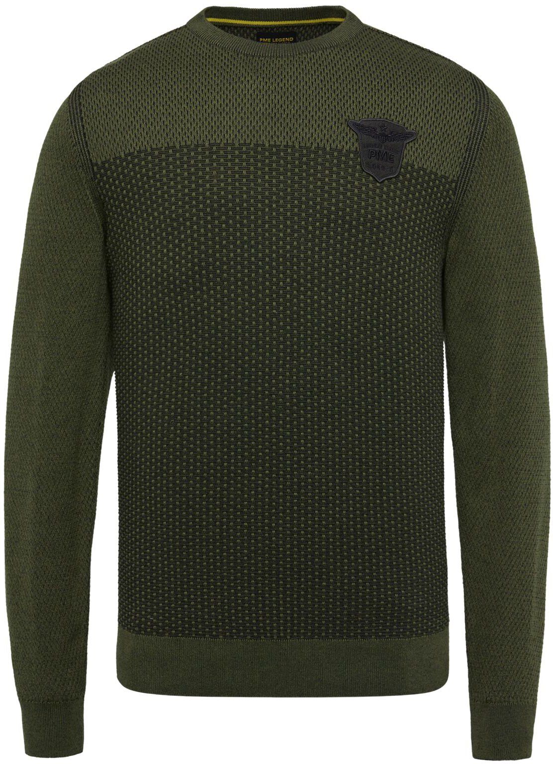 PME Legend Sweater Knitted Structure Dark Green Dark Green size XL