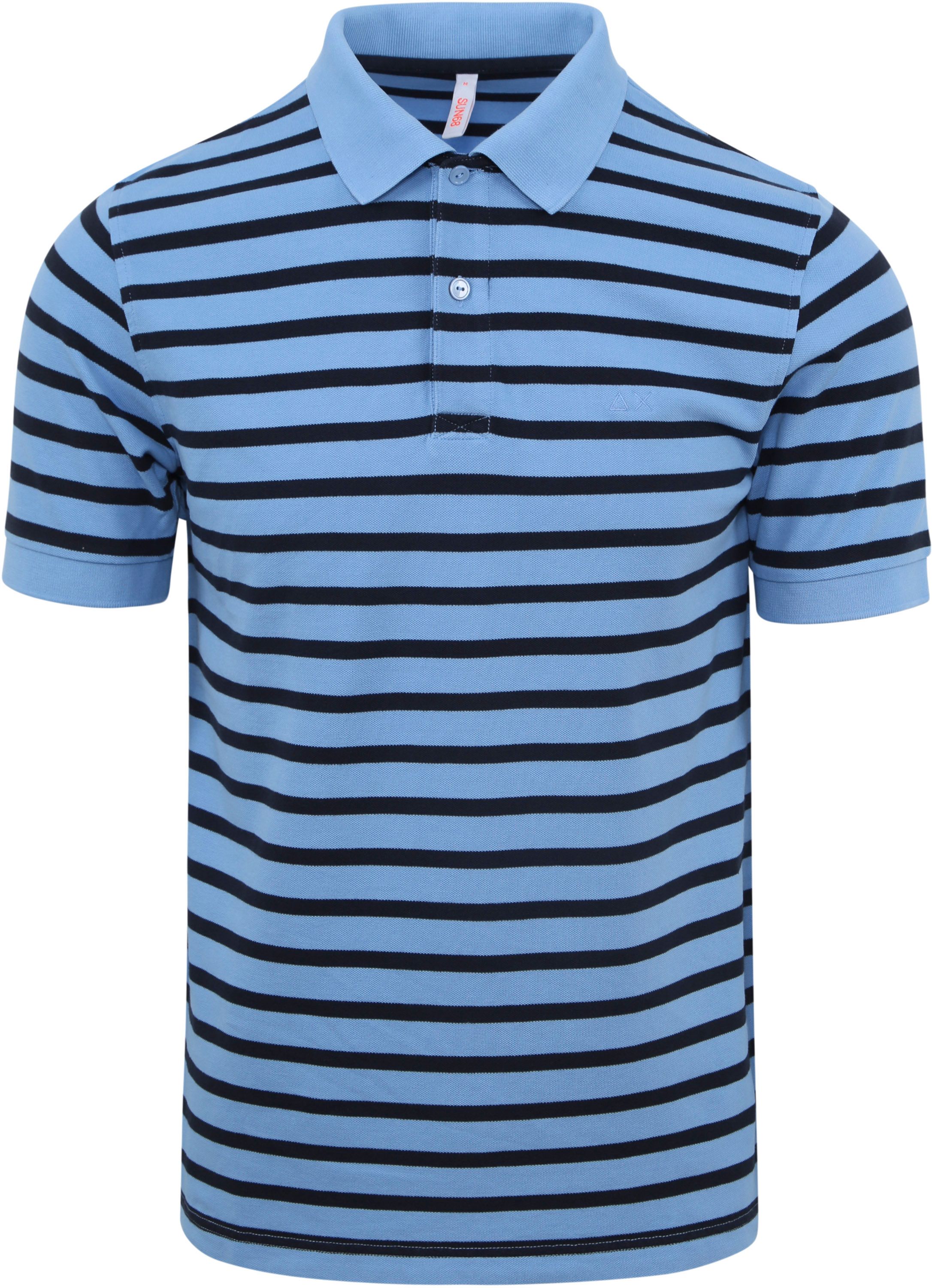 Sun68 Polo Shirt Stripes Light Blue order online | A33107-81 | Suitable Lithuania