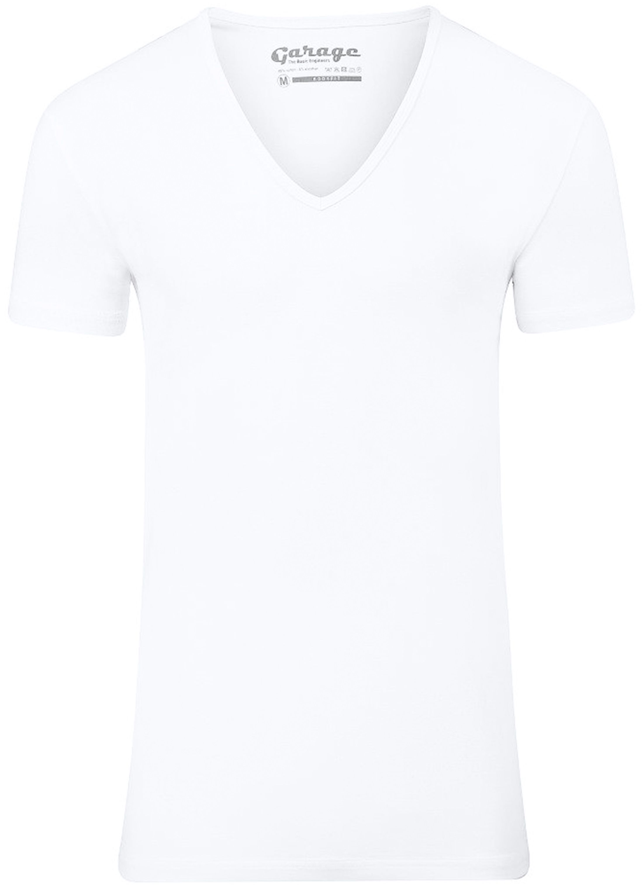 Garage Stretch Basic White Deep V-Neck order online | 0206-100 | Suitable Spain