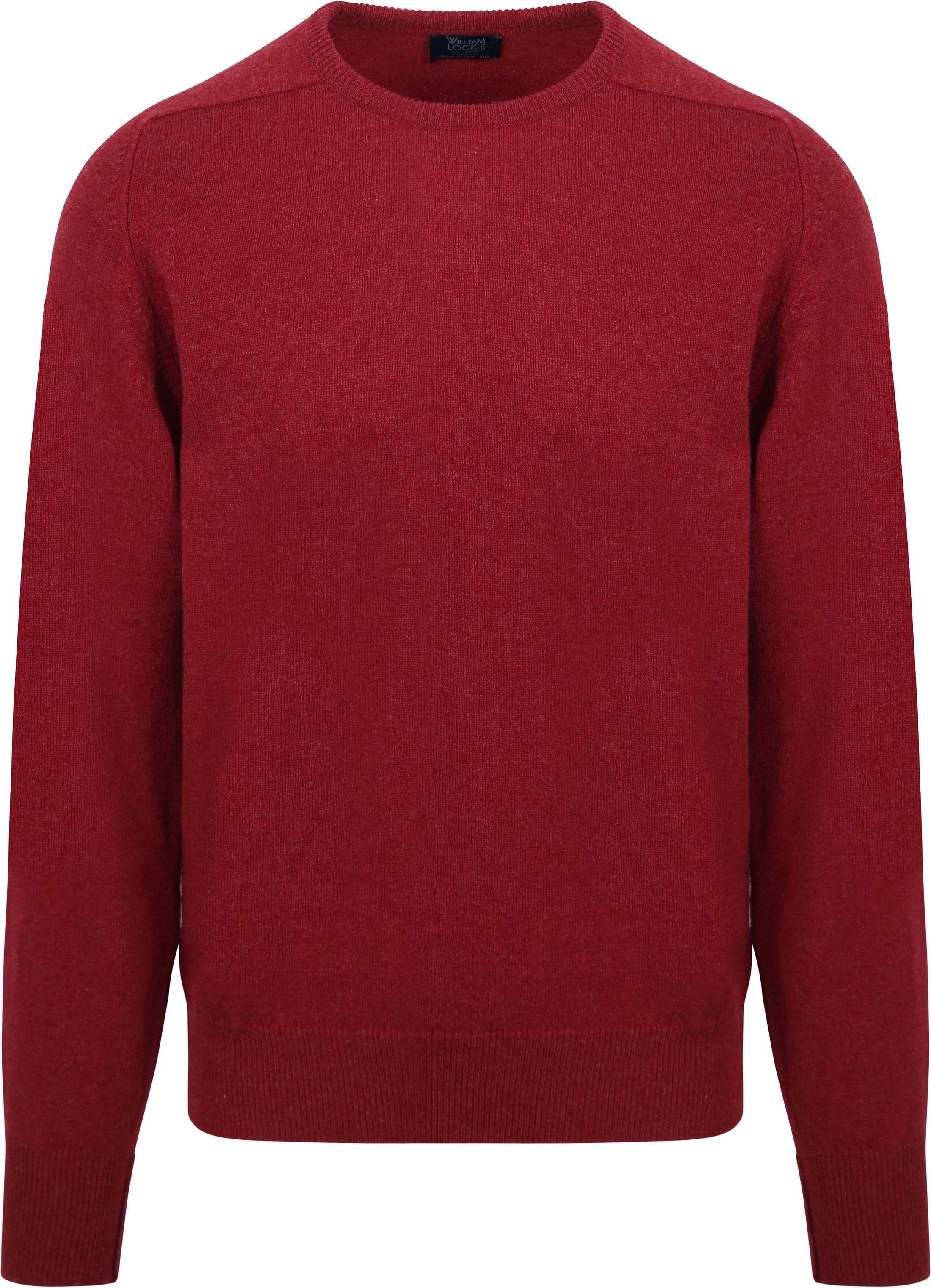 William Lockie Pullover Lambswool O Poppy Melange 7097DF-40 Poppy Melange