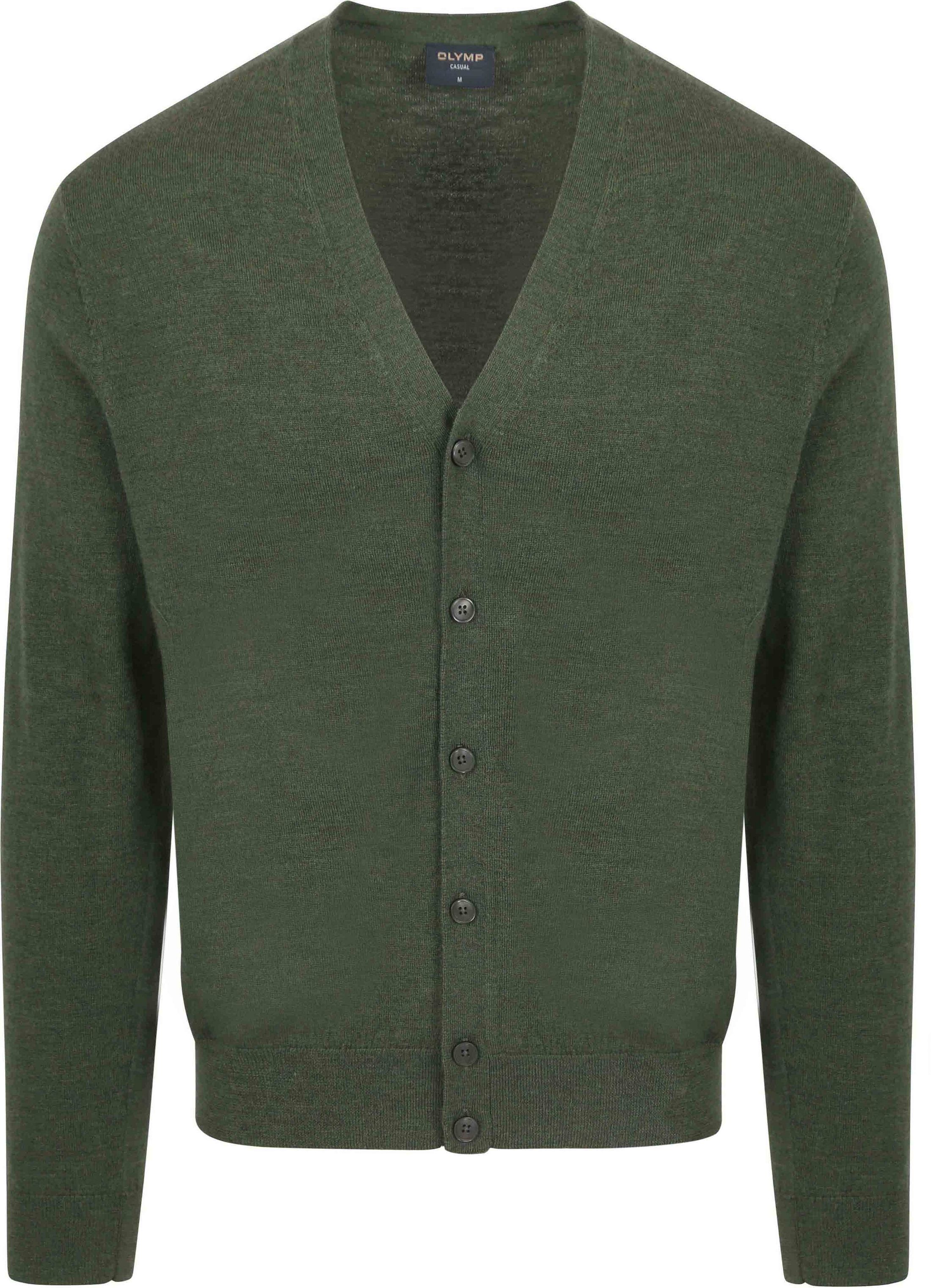 Olymp Cardigan Wool Dark Green 533566-47 order online | Suitable