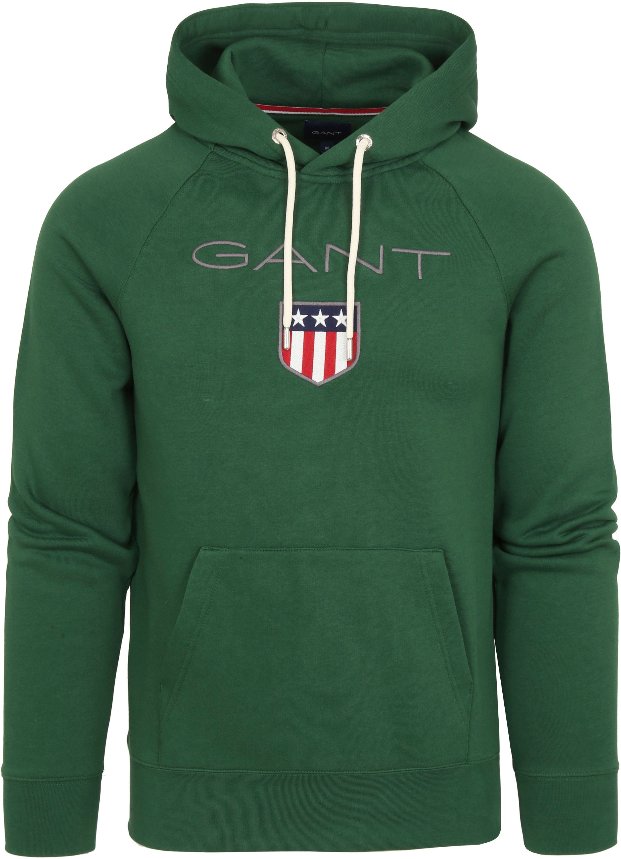 Gant Hoodie Shield Dark Green Dark Green size L