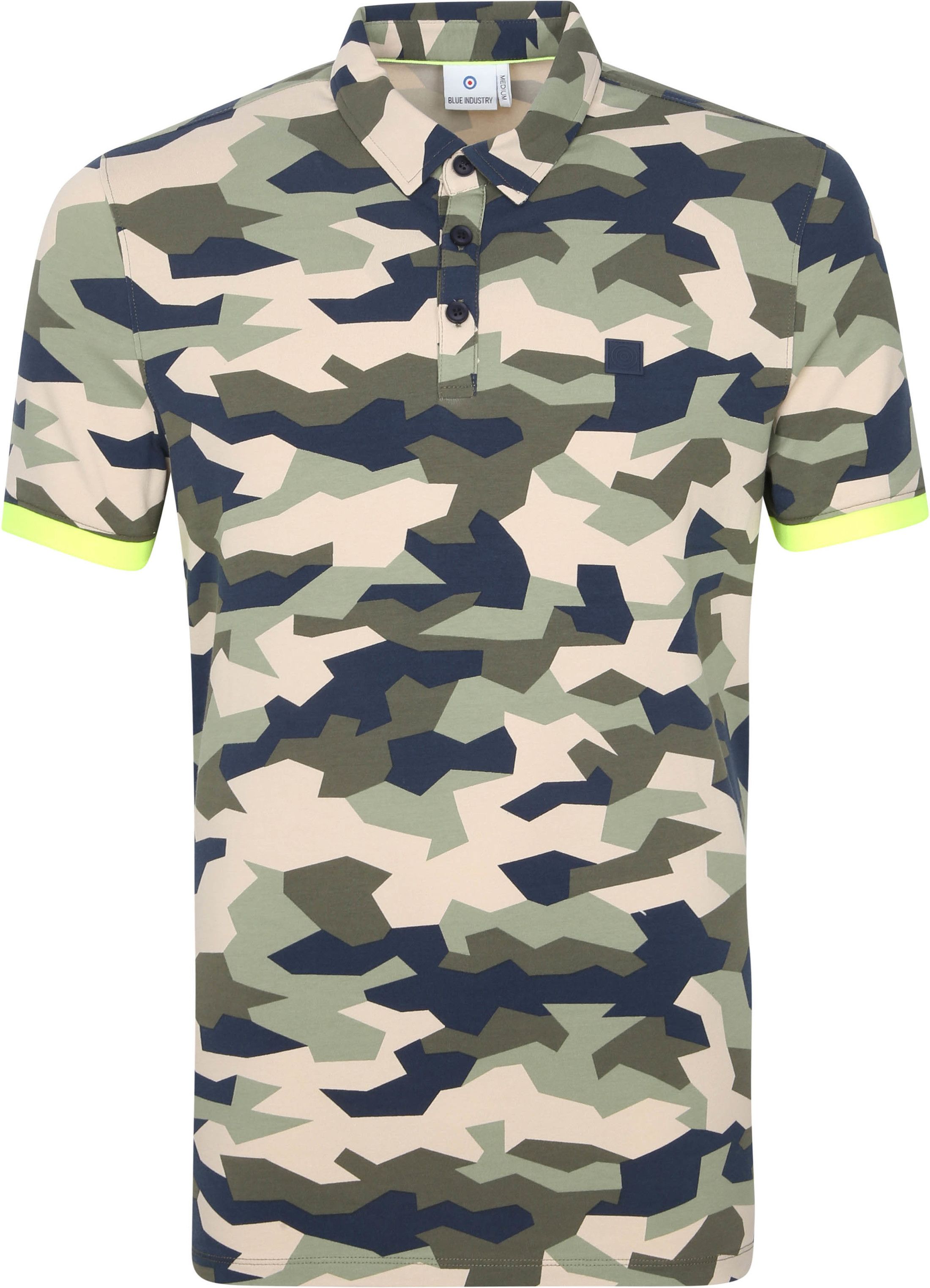 Blue Industry Polo Army Multicolour KBIS21-M26 Green kopen | Suitable