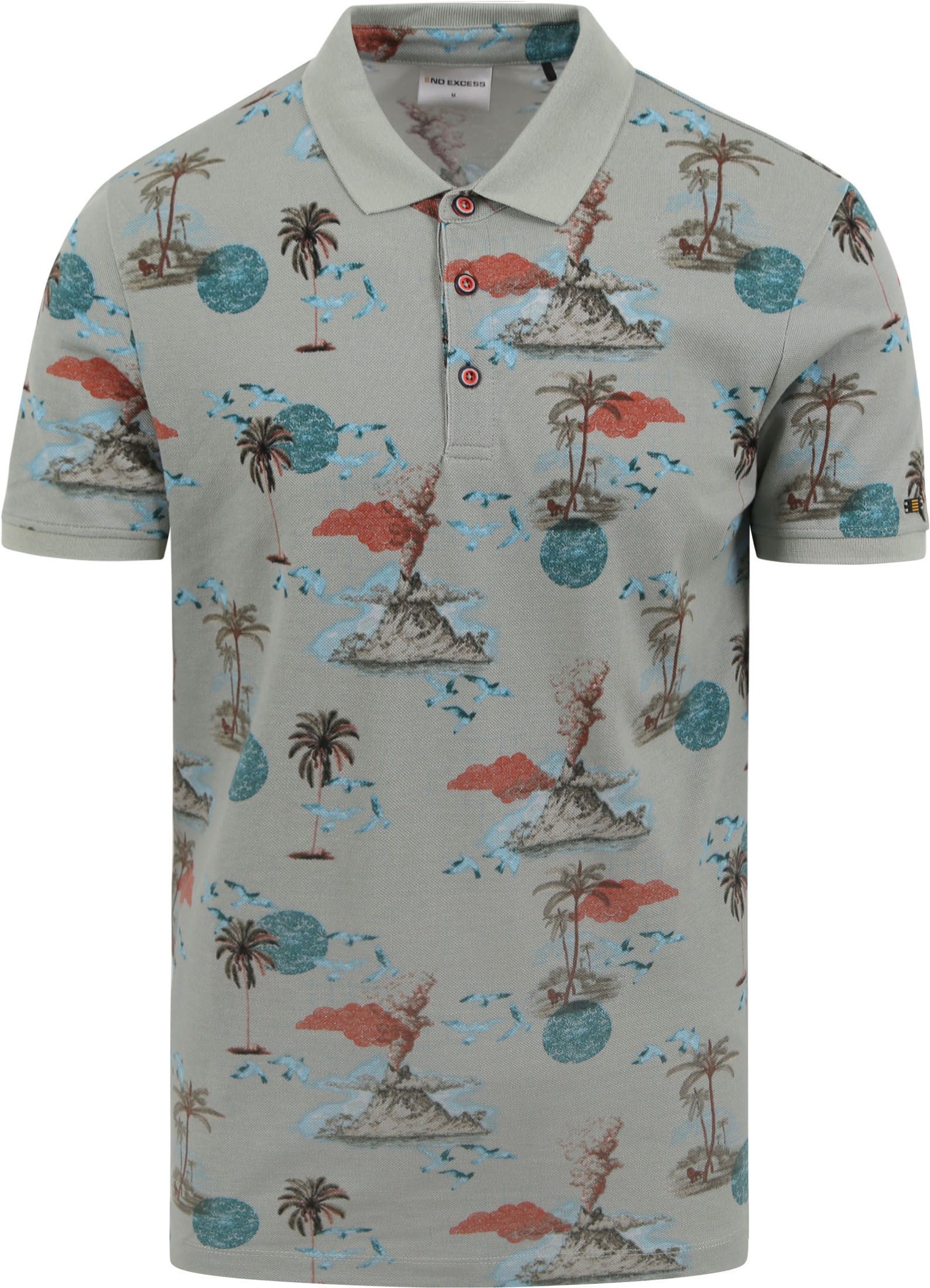 No Excess Polo Shirt Print Green order online | 19370306-155 | Suitable Norway