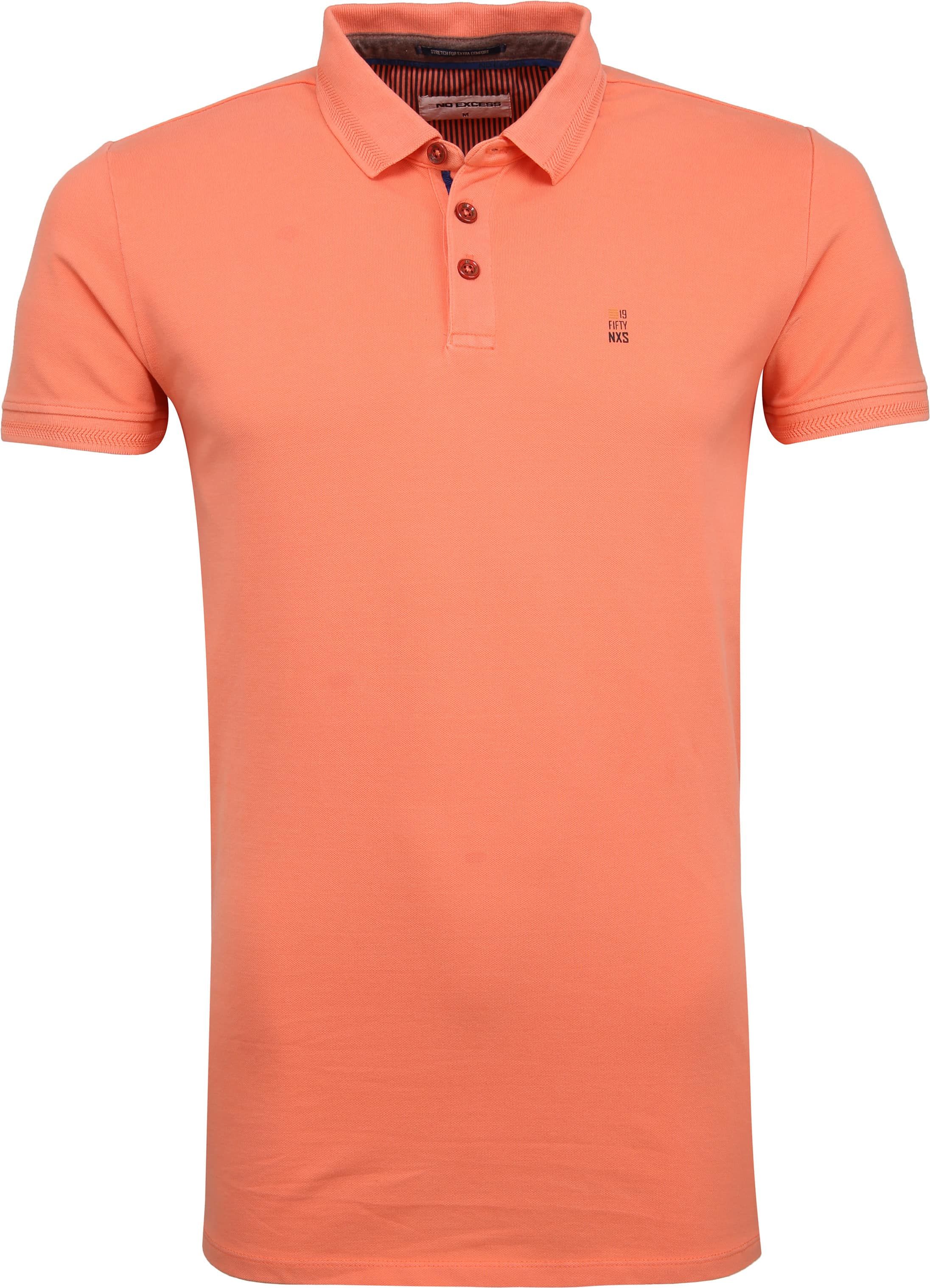 No Excess Stretch Poloshirt Orange size XXL