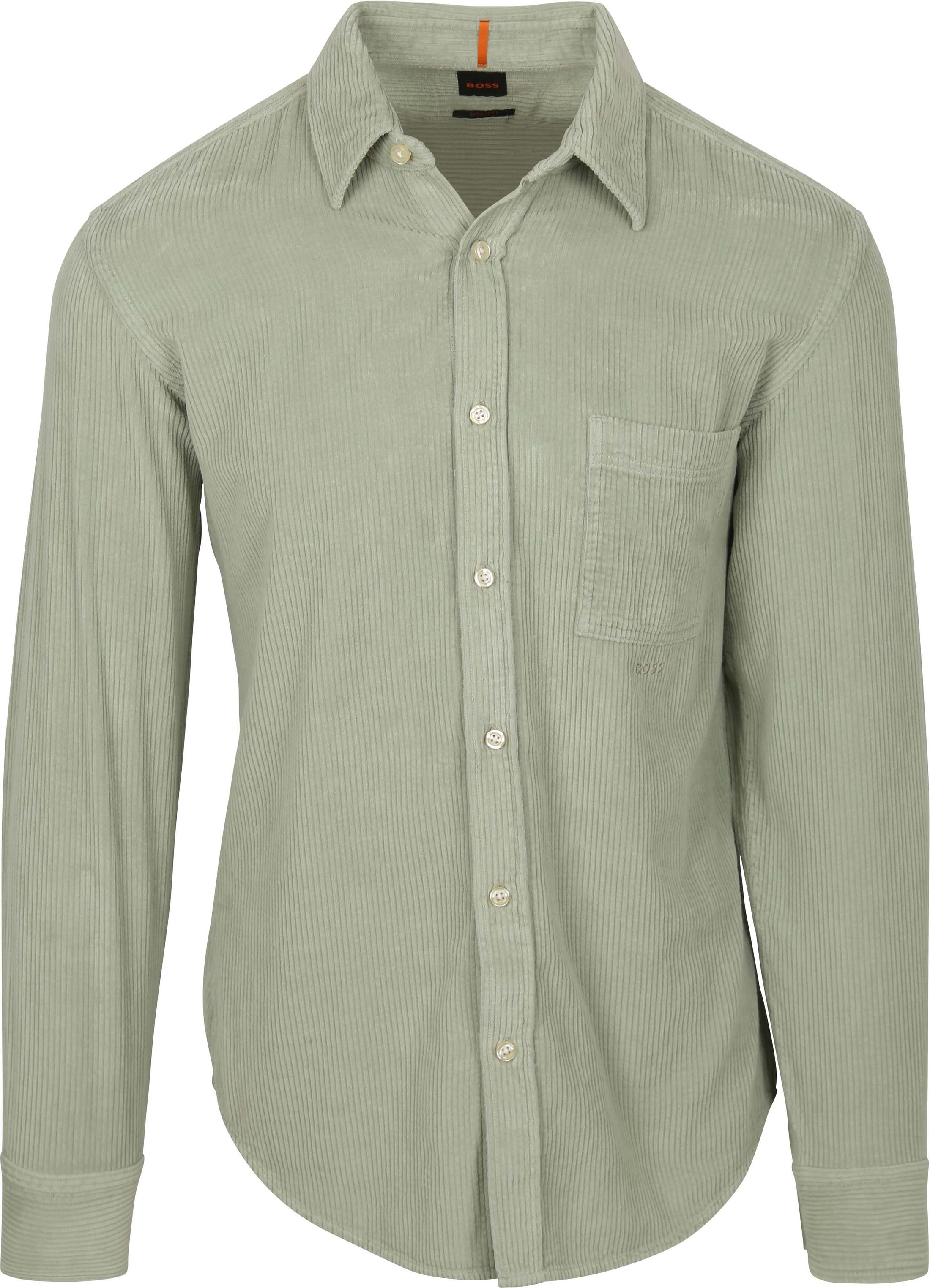 BOSS Relegant Shirt Corduroy Green order online | Suitable Norway