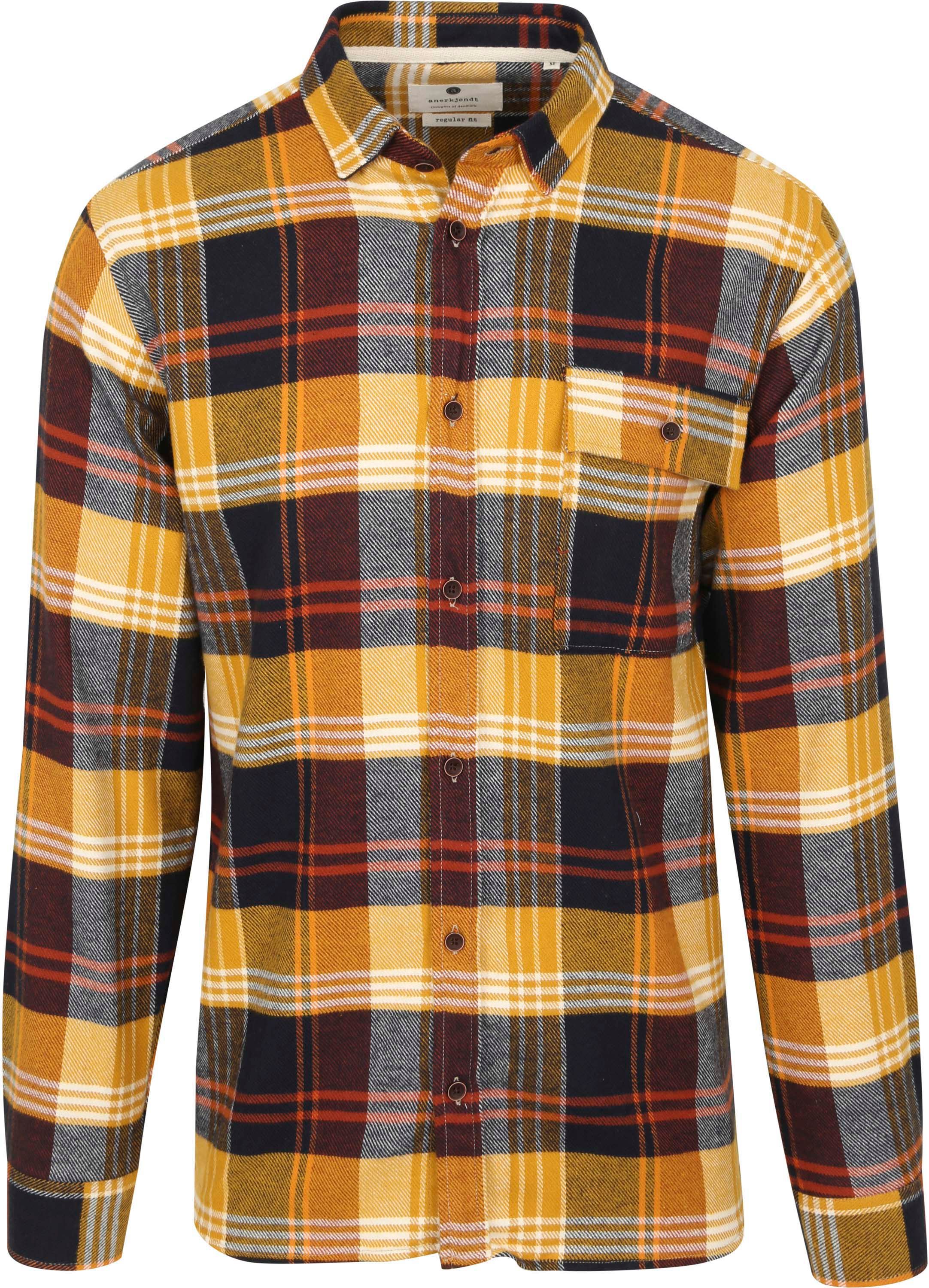 Anerkjendt Shirt Akleif Checkered Yellow size L